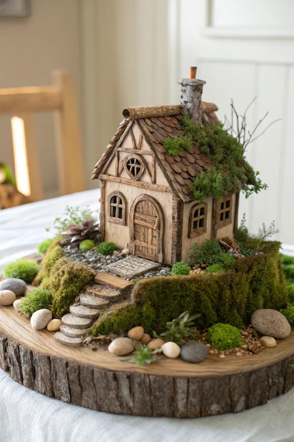 Elevate your creativity with this whimsical floating island house, where craftsmanship meets imagination.