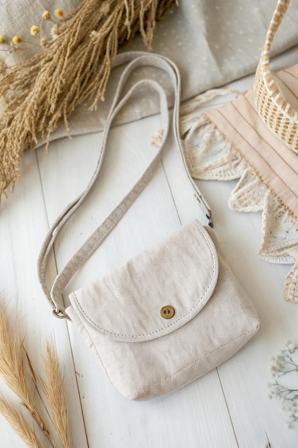 Chic and playful: A mini messenger bag perfect for little adventurers.