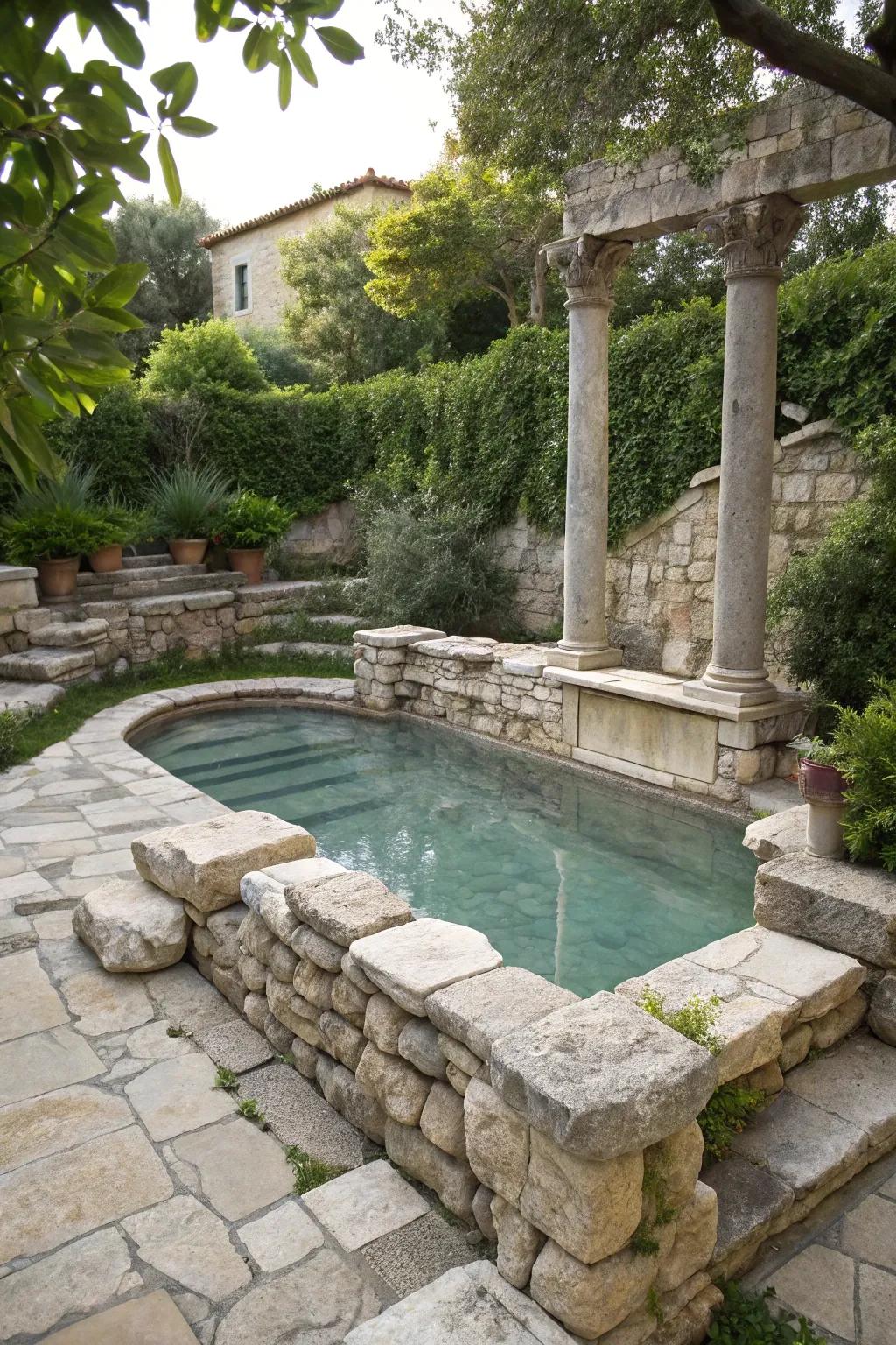 Transform your backyard into a serene oasis with timeless stone craftsmanship.
