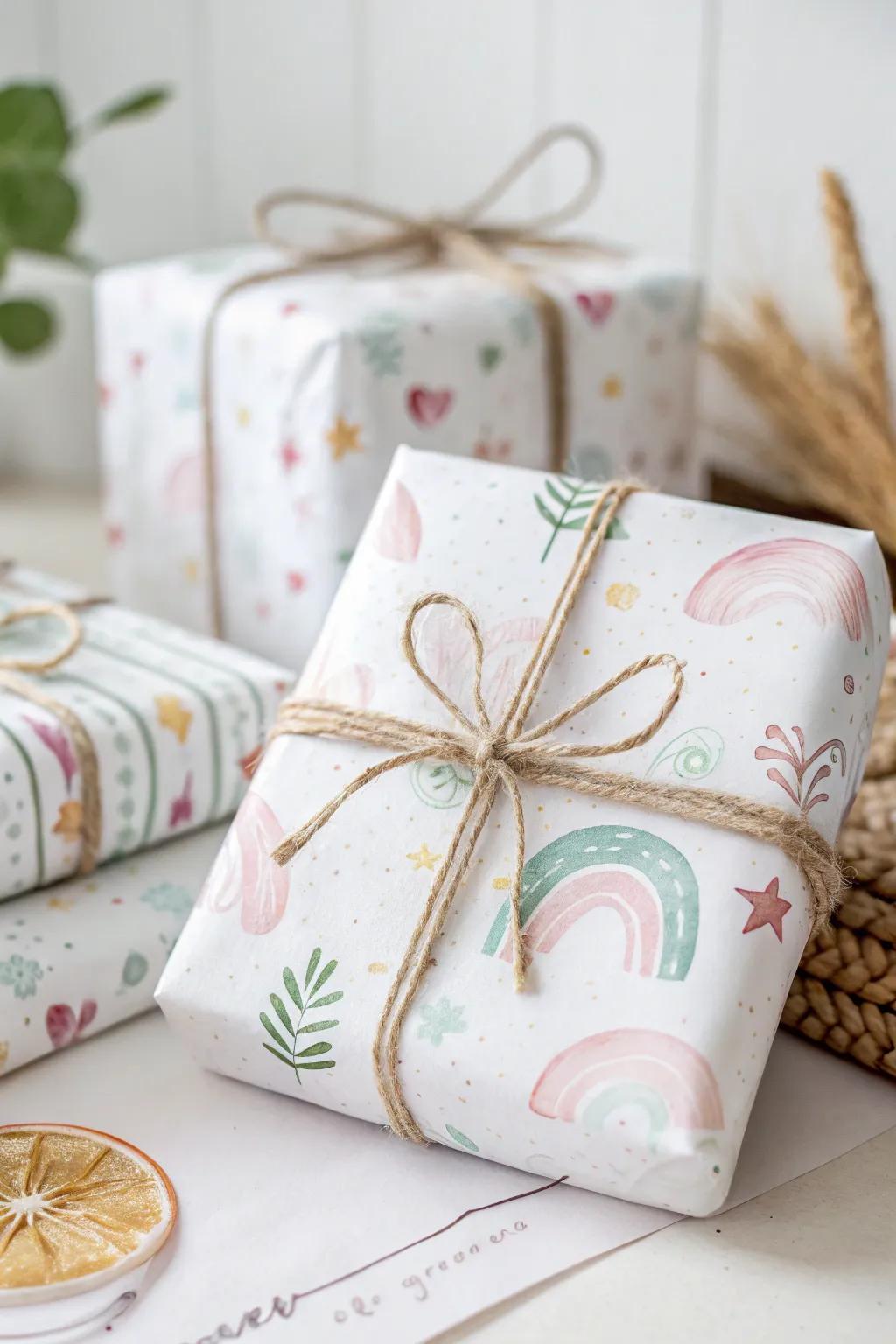 Craft your own charm with DIY decorative paper for a heartfelt baby shower gift.