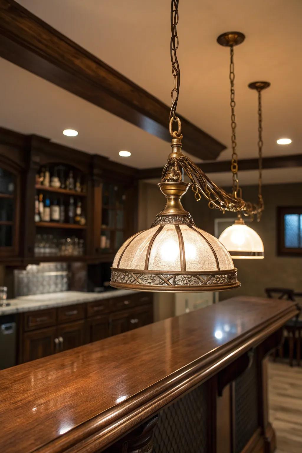 Craft a cozy vibe with ambient pendant lighting that speaks to the art of fine craftsmanship.