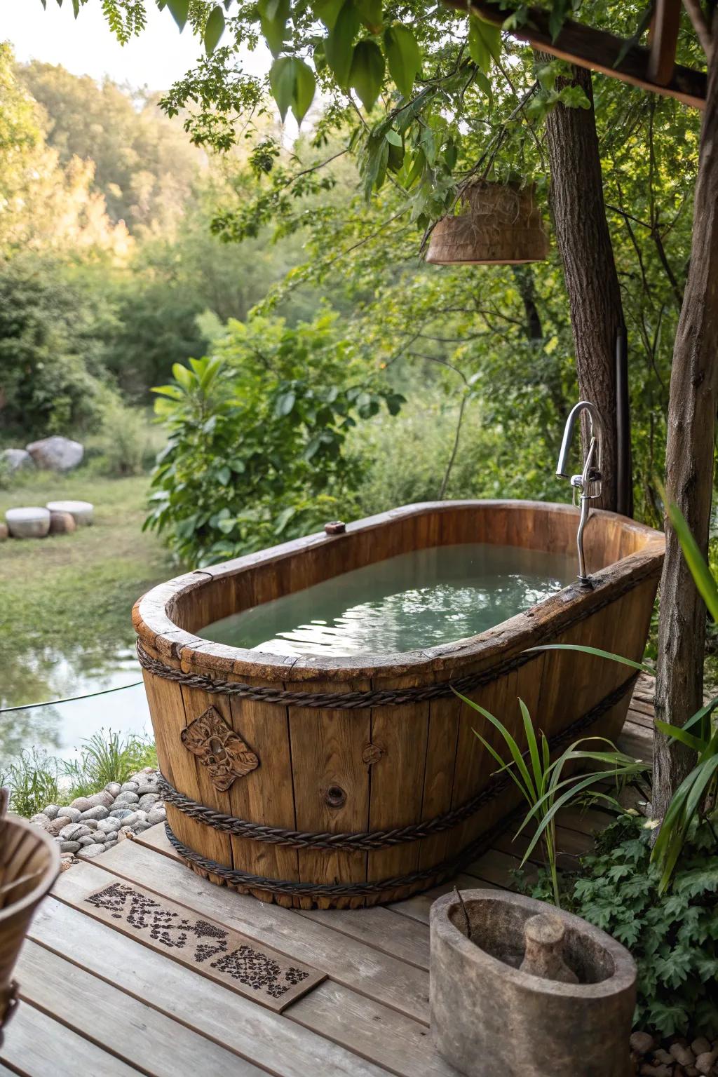 Immerse yourself in a Wooden Wonderland: where rustic charm meets serene beauty.