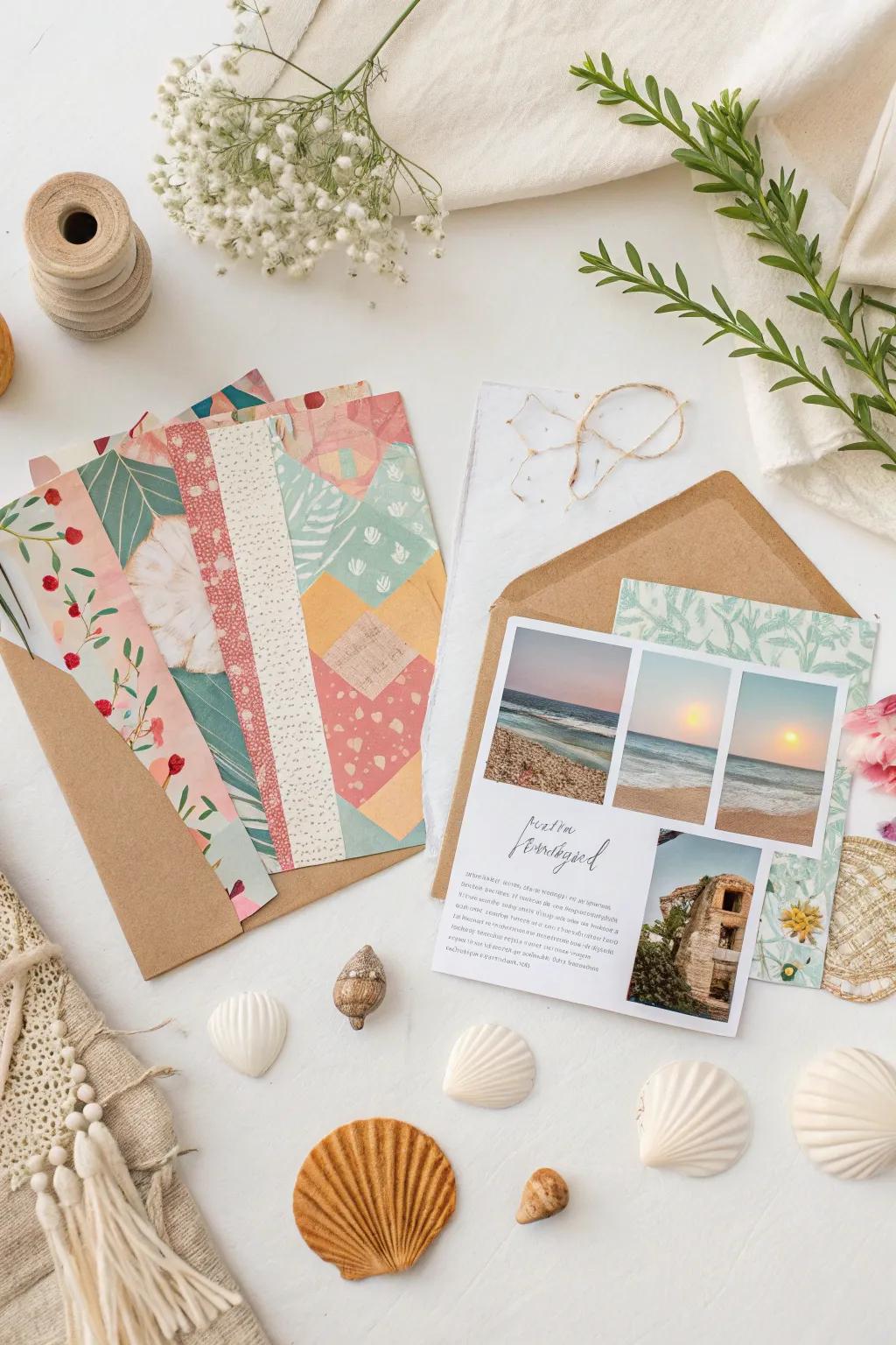 Craft a charming patchwork of memories with a personalized collage card, celebrating friendship with style and creativity.