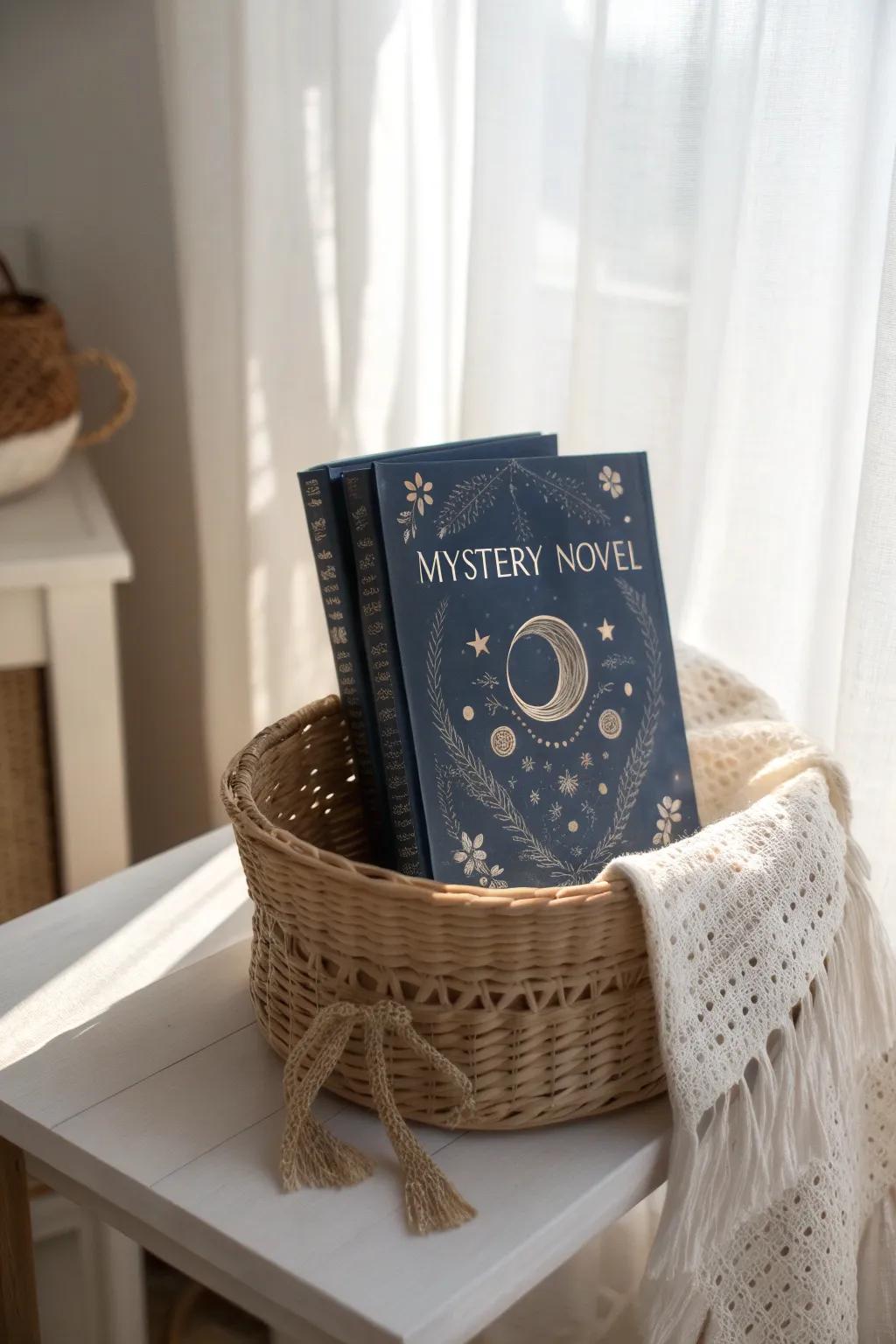 Dive into mystery with a beautifully curated spooky read in your boo basket. 📚✨