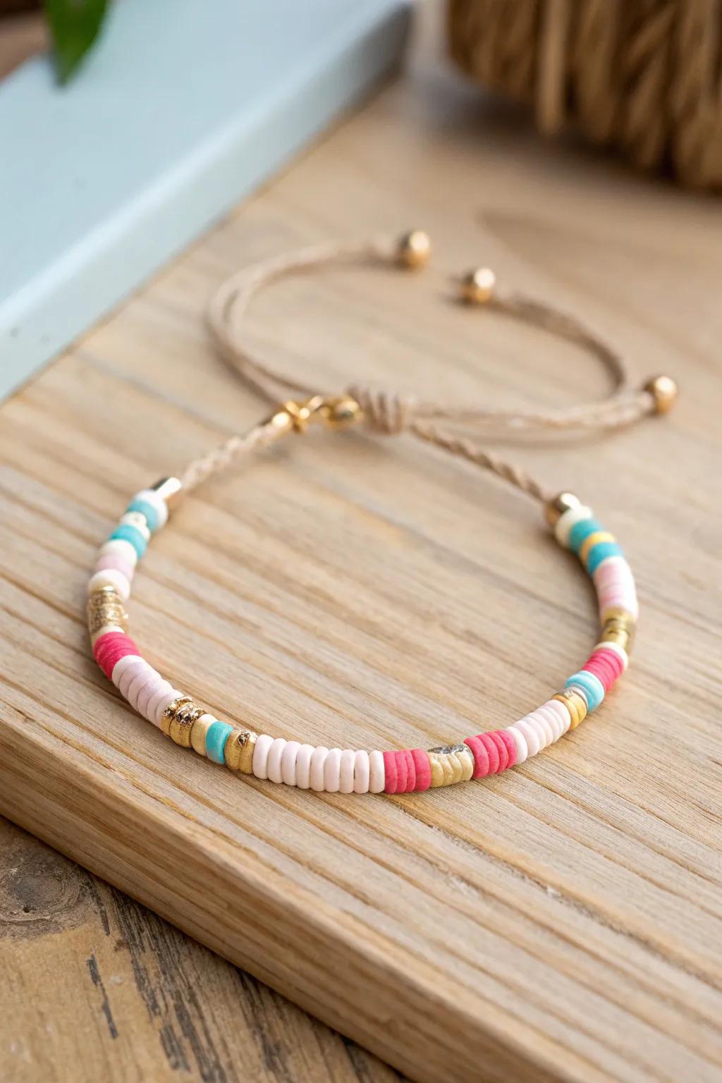 Crafted with Love: A Charming Eco-Friendly Straw 'Bead' Bracelet