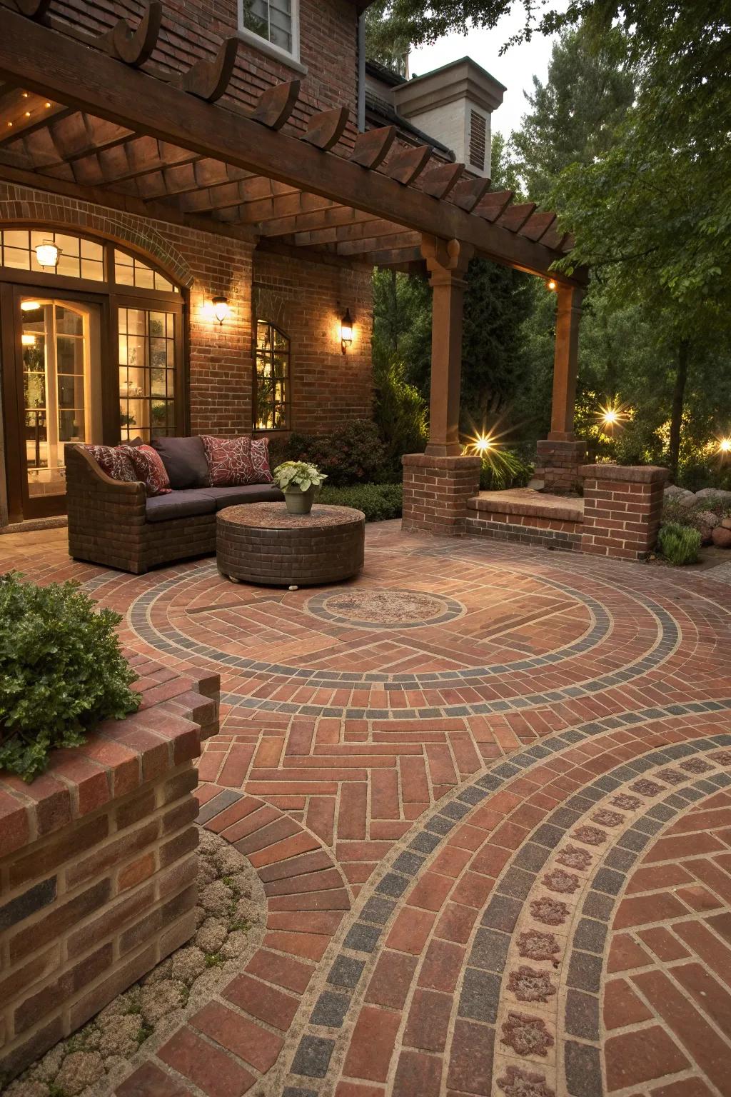 Elevate your outdoor gatherings with a meticulously crafted brick patio. Perfect for hosting, perfect for relaxing.