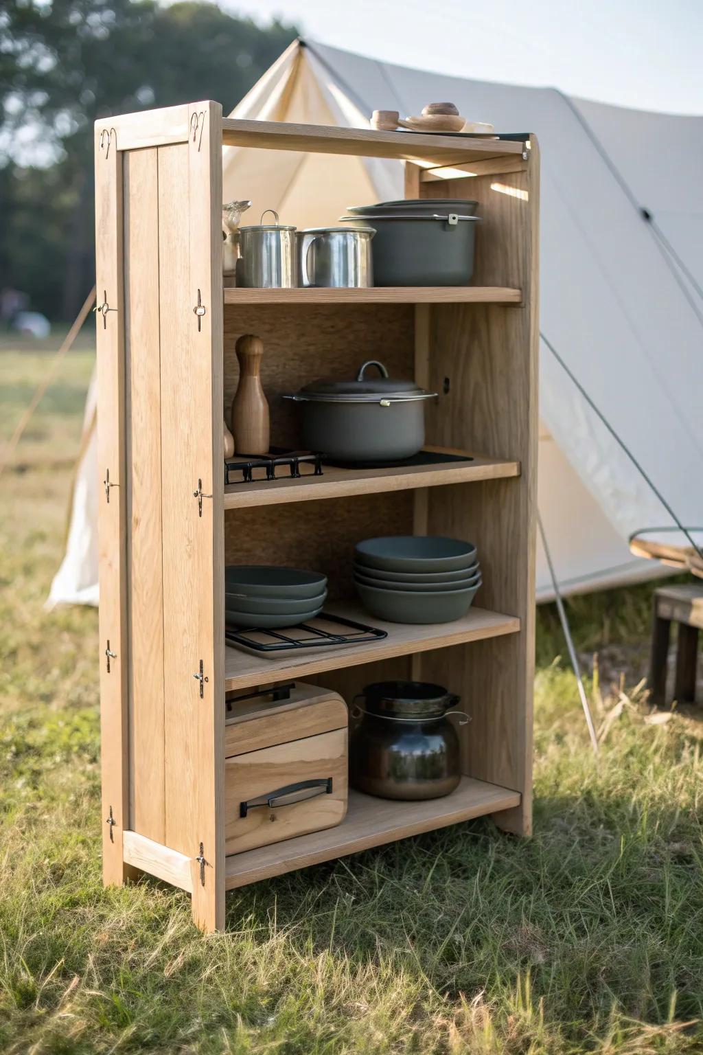 Elevate your camp kitchen with a touch of minimalist elegance.