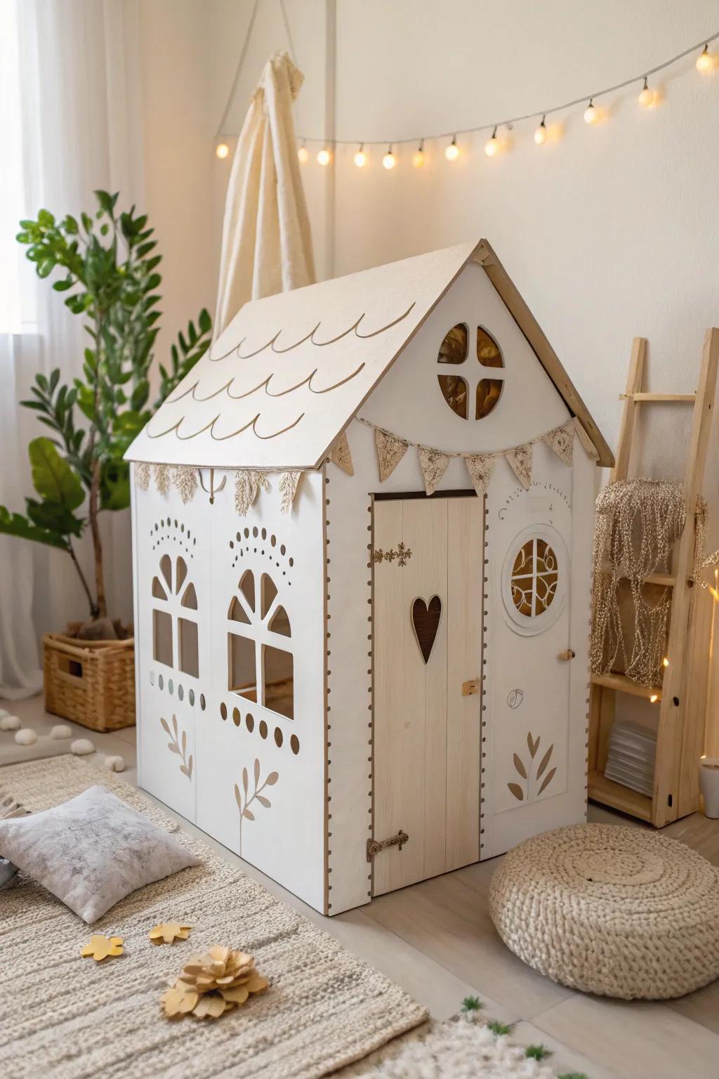 Craft your own dreamy cardboard playhouse and let imagination take flight!