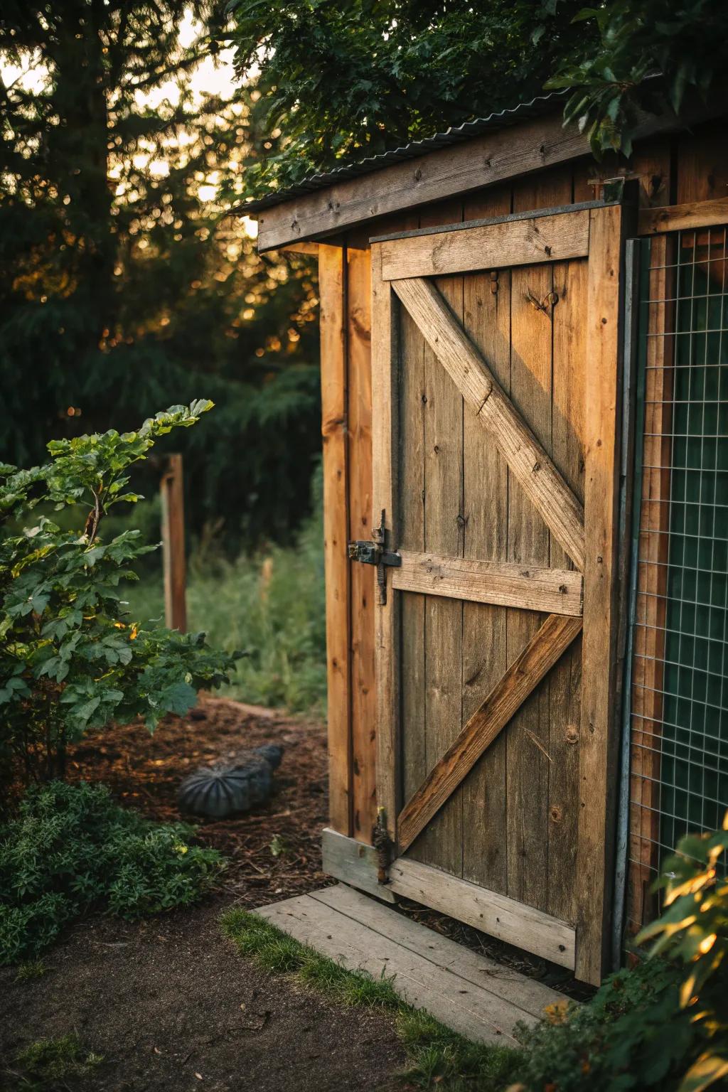 Elevate your coop with a touch of rustic elegance.