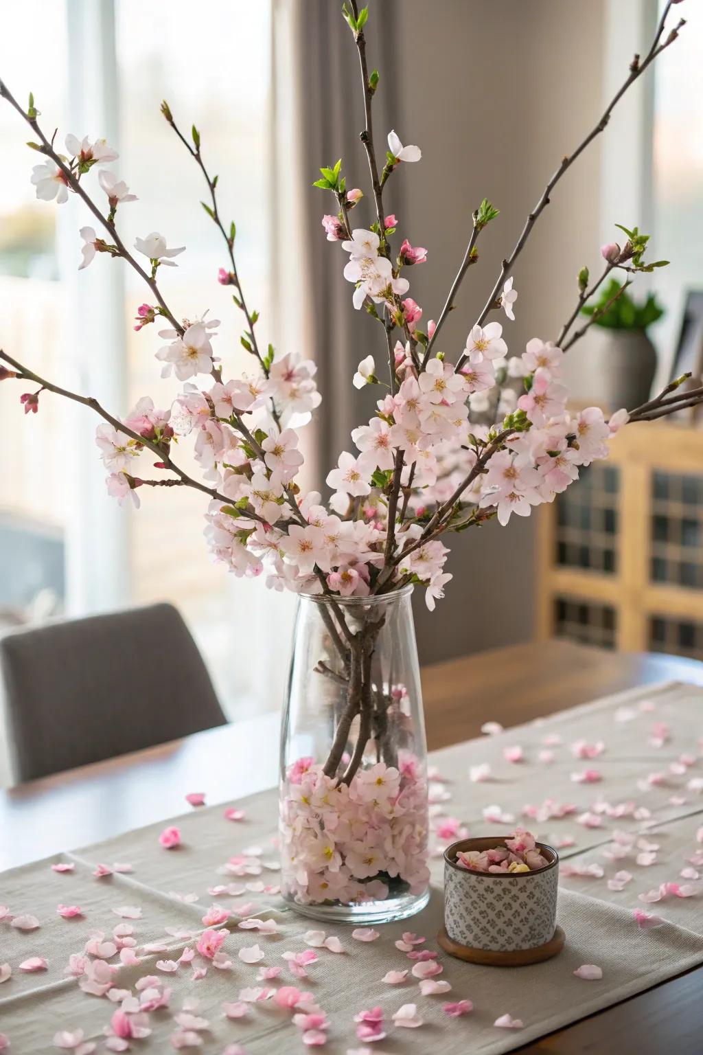 Cherry blossoms symbolize growth and renewal, perfect for the New Year.