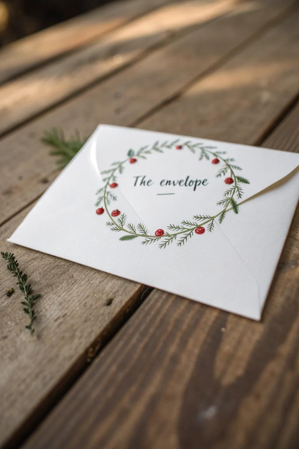 Craft your holiday greetings with a touch of festive elegance and natural charm. 🎄📜 #WreathOfWishes #MinimalistChristmas