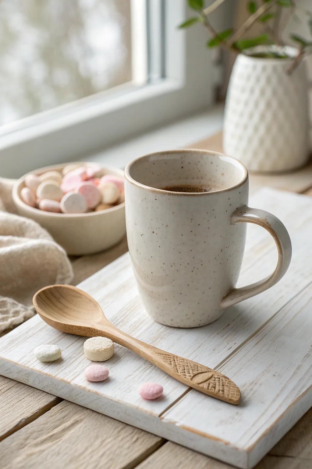Elevate your coffee moments with a touch of charm and sweetness.
