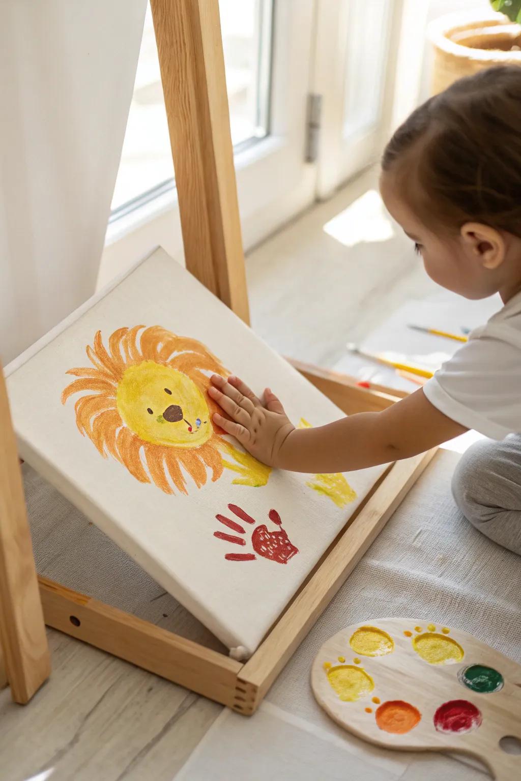Crafting Memories: Transform little hands into colorful animal keepsakes with simple, natural beauty.