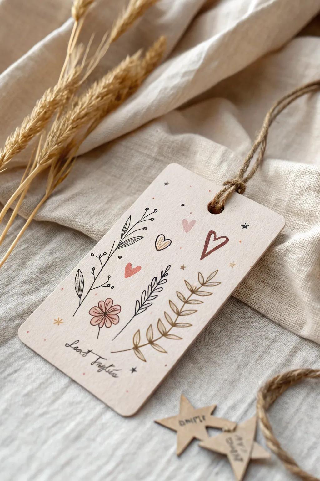 Elevate your name tags with charming floral and star designs for a personalized touch.
