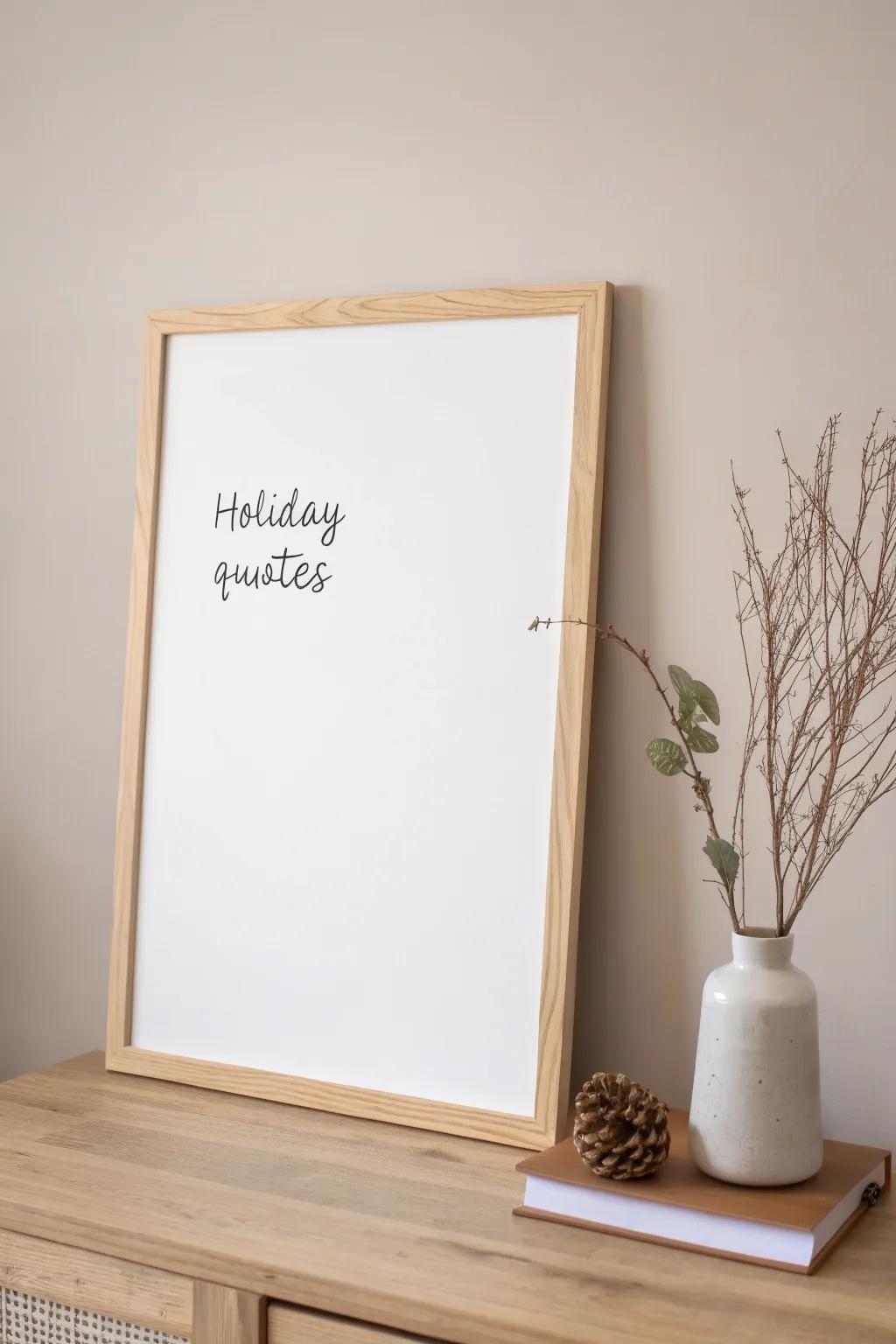Let holiday quotes brighten your day with minimalist charm and a touch of Boho beauty. #ScandinavianStyle #HolidayInspiration