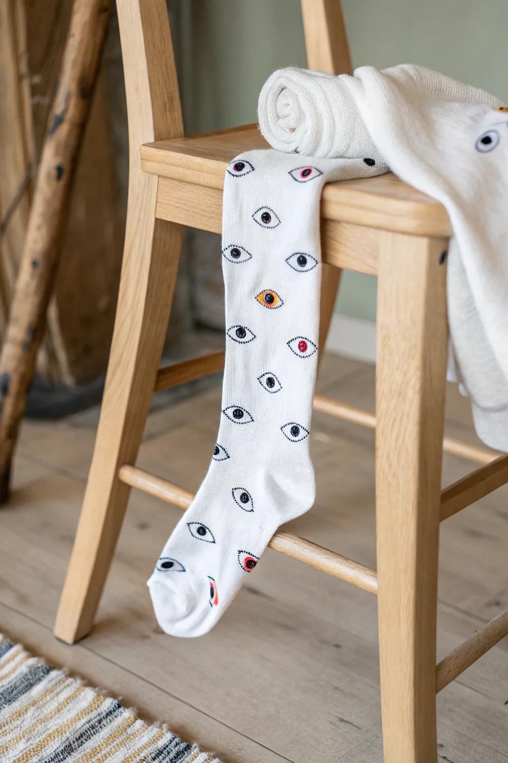 Playful Charm: Let your socks bring a smile with a touch of googly eye magic!