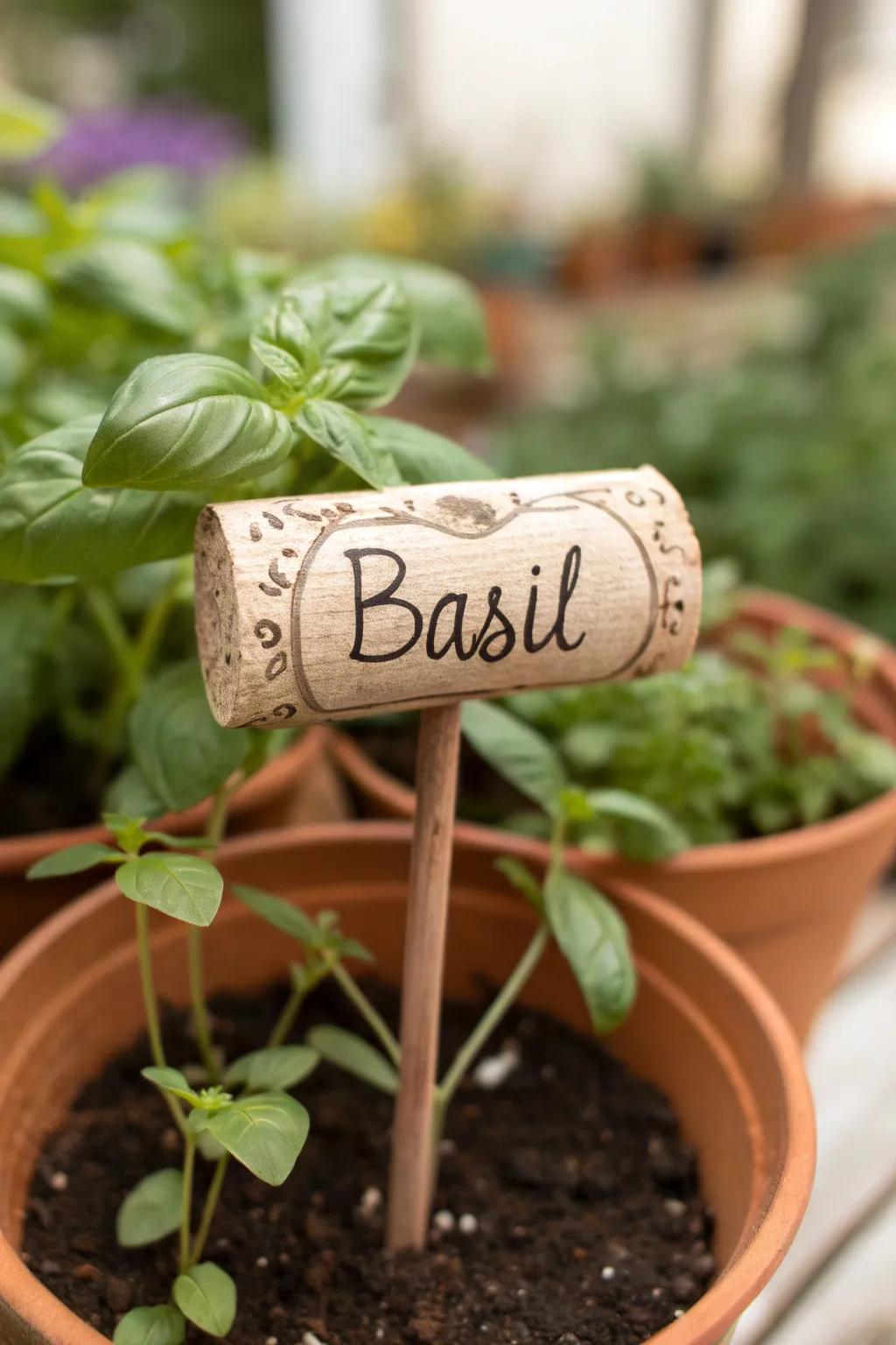 Add charm to your garden with these DIY wine cork plant labels, a perfect blend of simplicity and creativity.