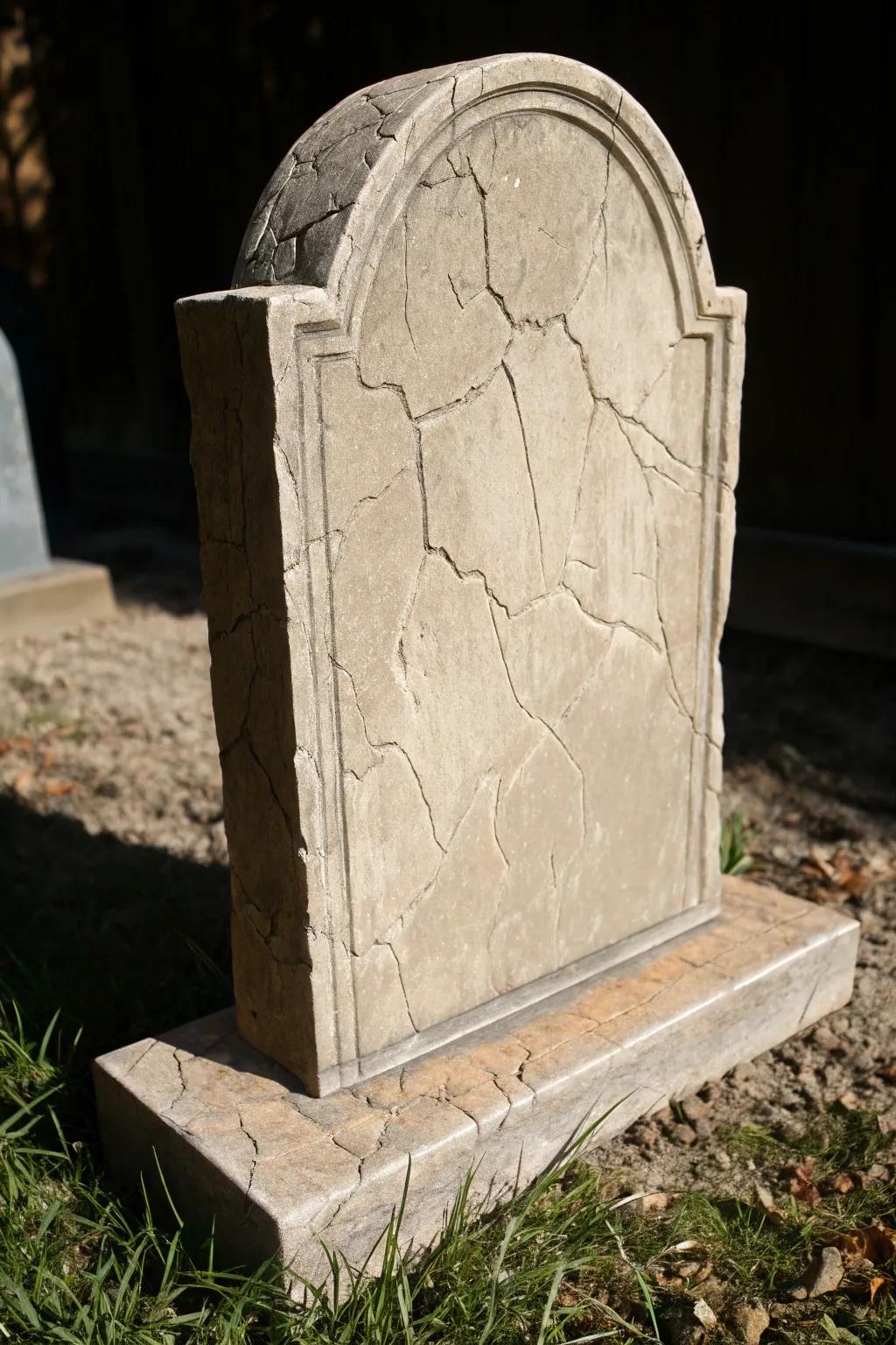 Master the art of faux stone finishes with this DIY headstone project, perfect for the craftsmanship enthusiast.