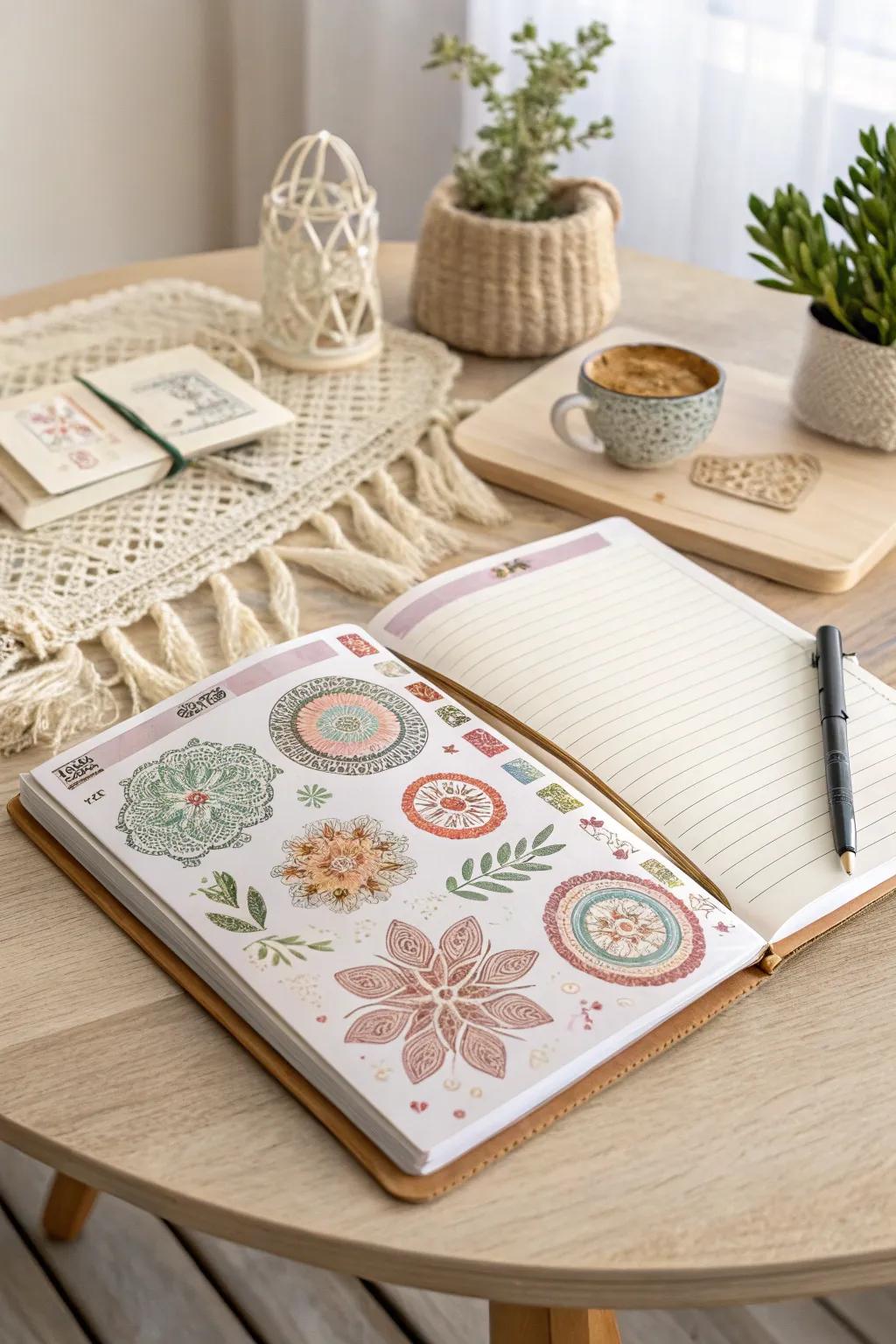 Transform your journal into a canvas of creativity with a touch of boho charm. #StickerLove #MinimalistBoho