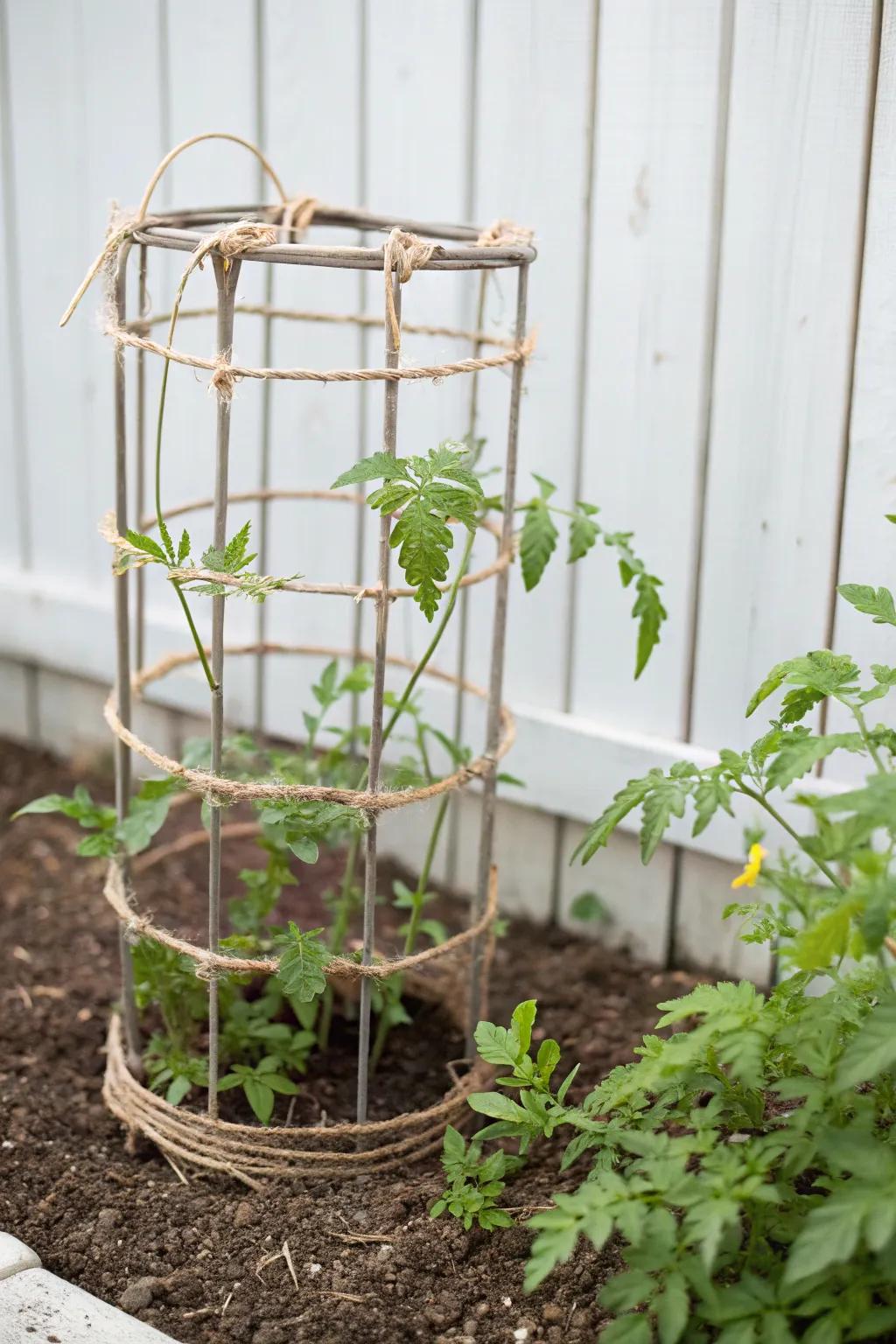 Transform your garden with this chic, eco-friendly DIY tomato cage—where simplicity meets natural beauty.
