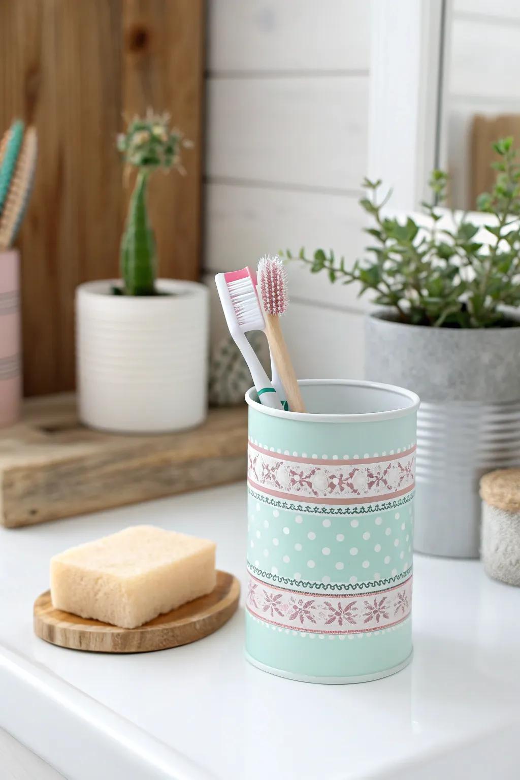 Transform your bathroom with eco-friendly elegance: upcycled charm meets minimalist beauty.