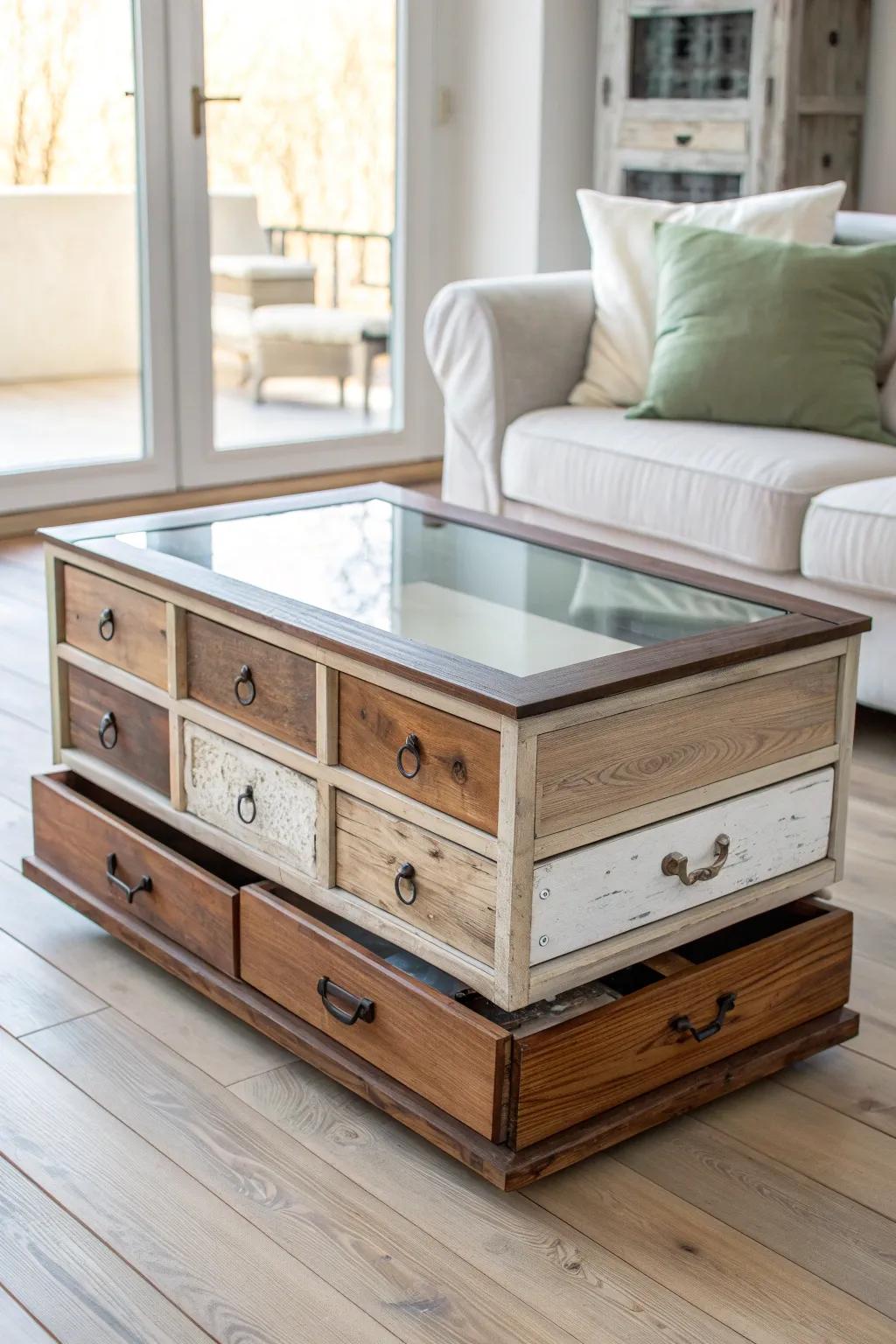 Transform your space with this chic DIY coffee table, where simplicity meets Bohemian elegance.