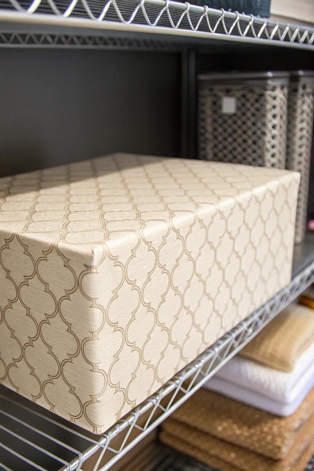 Elevate your closet with these chic DIY shelf covers - a simple touch of elegance that speaks to the craftsmanship lover.