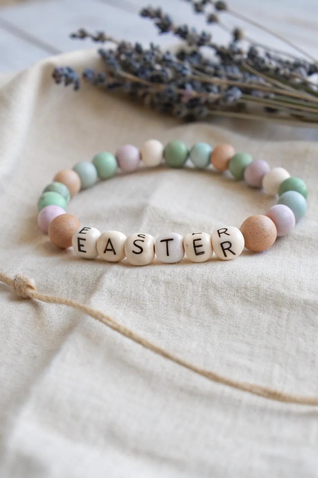Celebrate Easter with minimalist charm and a personal touch - handcrafted elegance for your wrist.