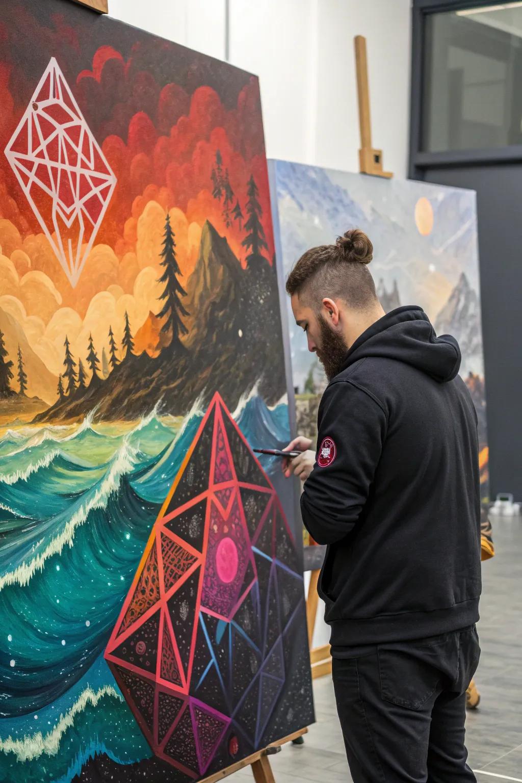 Step into a world where fantasy meets abstract art—experience the allure of gaming landscapes reimagined.