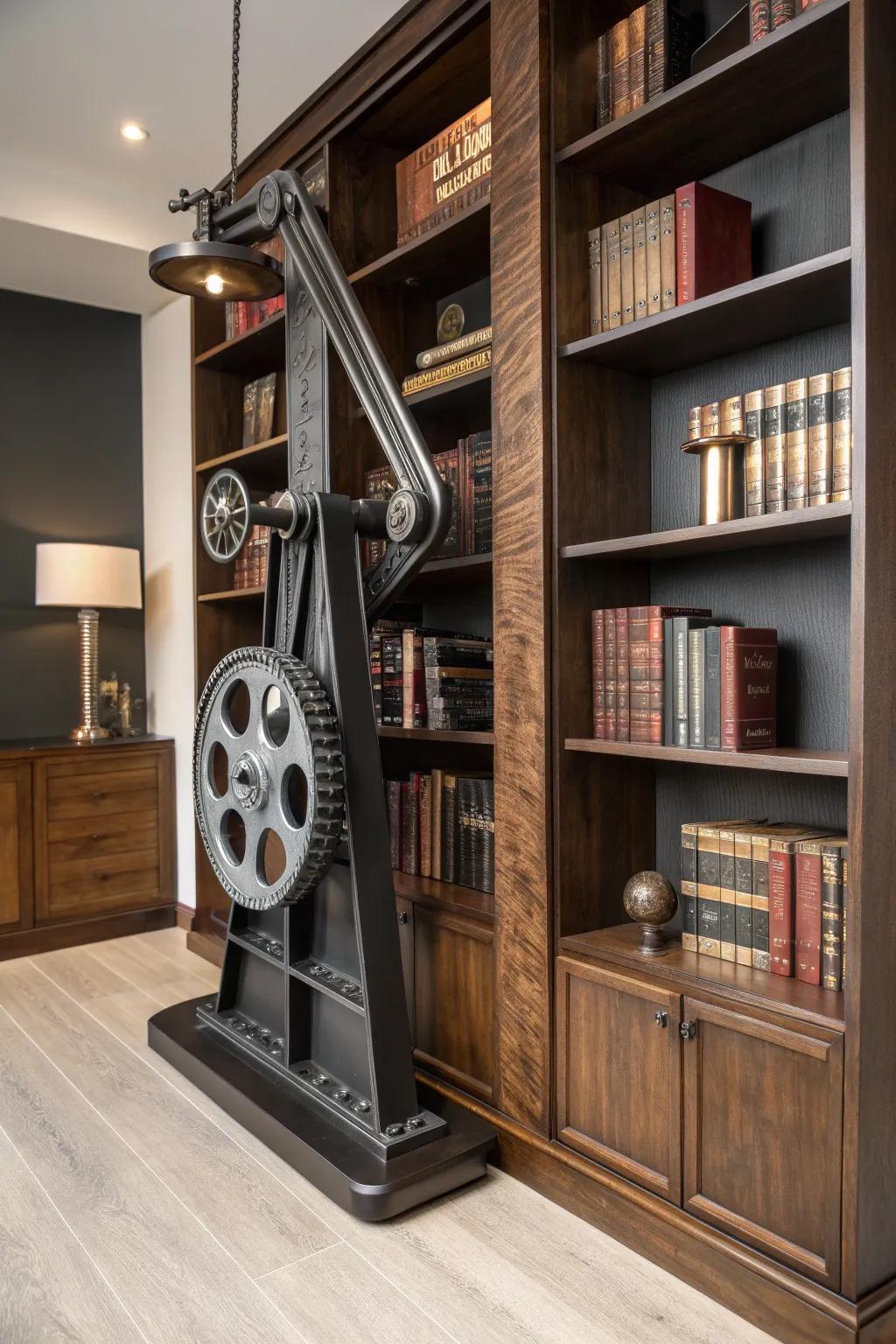 Elevate your space with the perfect blend of engineering and elegance: the Hydraulic Bookshelf.