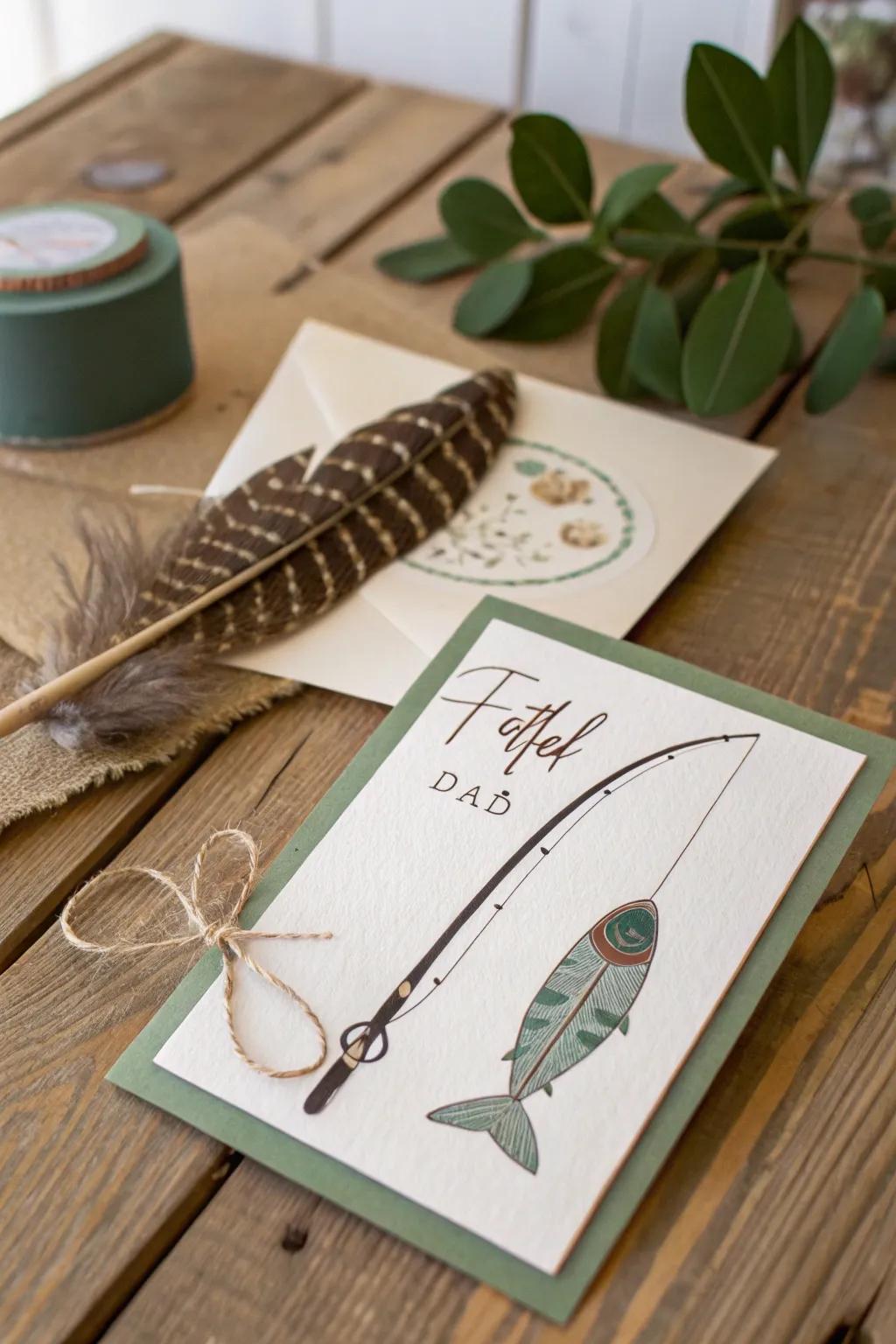 Celebrate Dad's passions with a handcrafted card that's as unique as he is. 🌿🎣 #FathersDayCrafts #ScandiBohoStyle