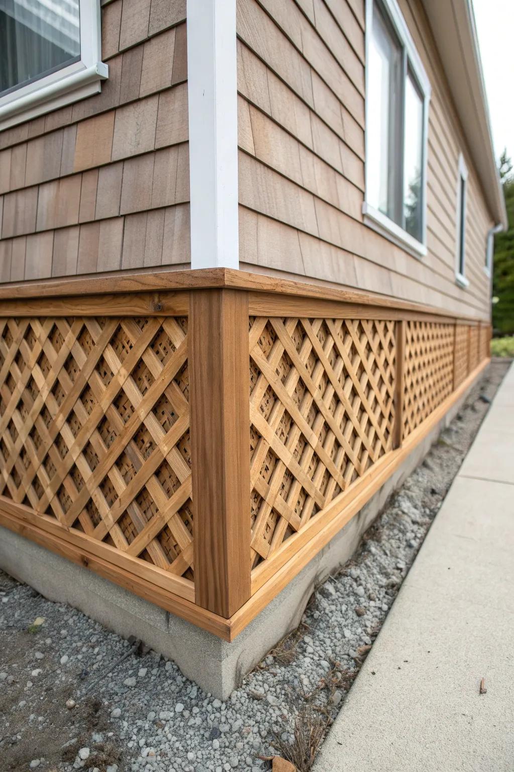 Handcrafted Lattice: Elevate your home's charm with timeless elegance.