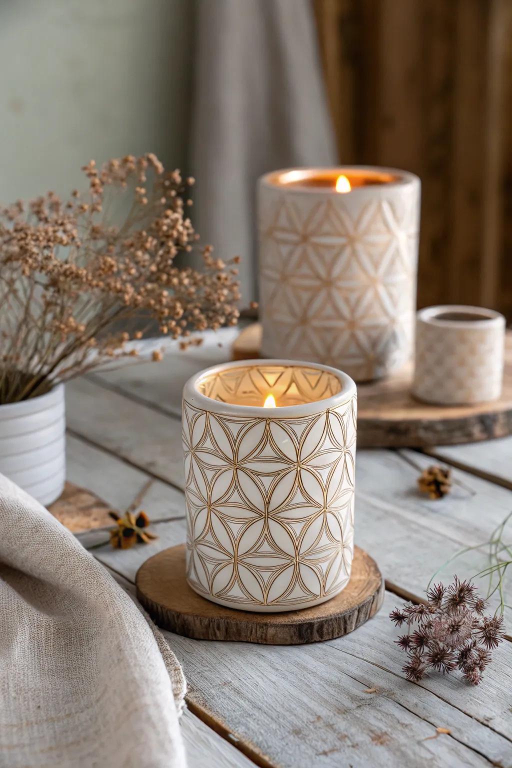 Illuminate your space with the timeless elegance of handcrafted ceramic candle holders.