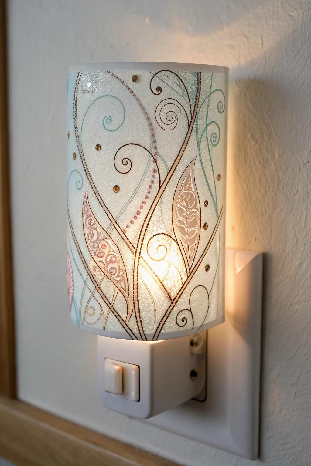 Illuminate your space with the graceful dance of abstract swirls, where simplicity meets natural beauty.