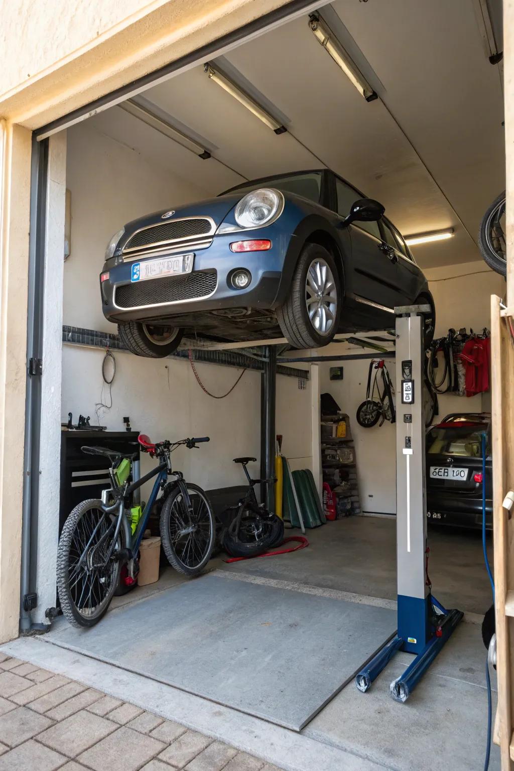 Compact lifts fit perfectly into smaller garages, providing flexibility.