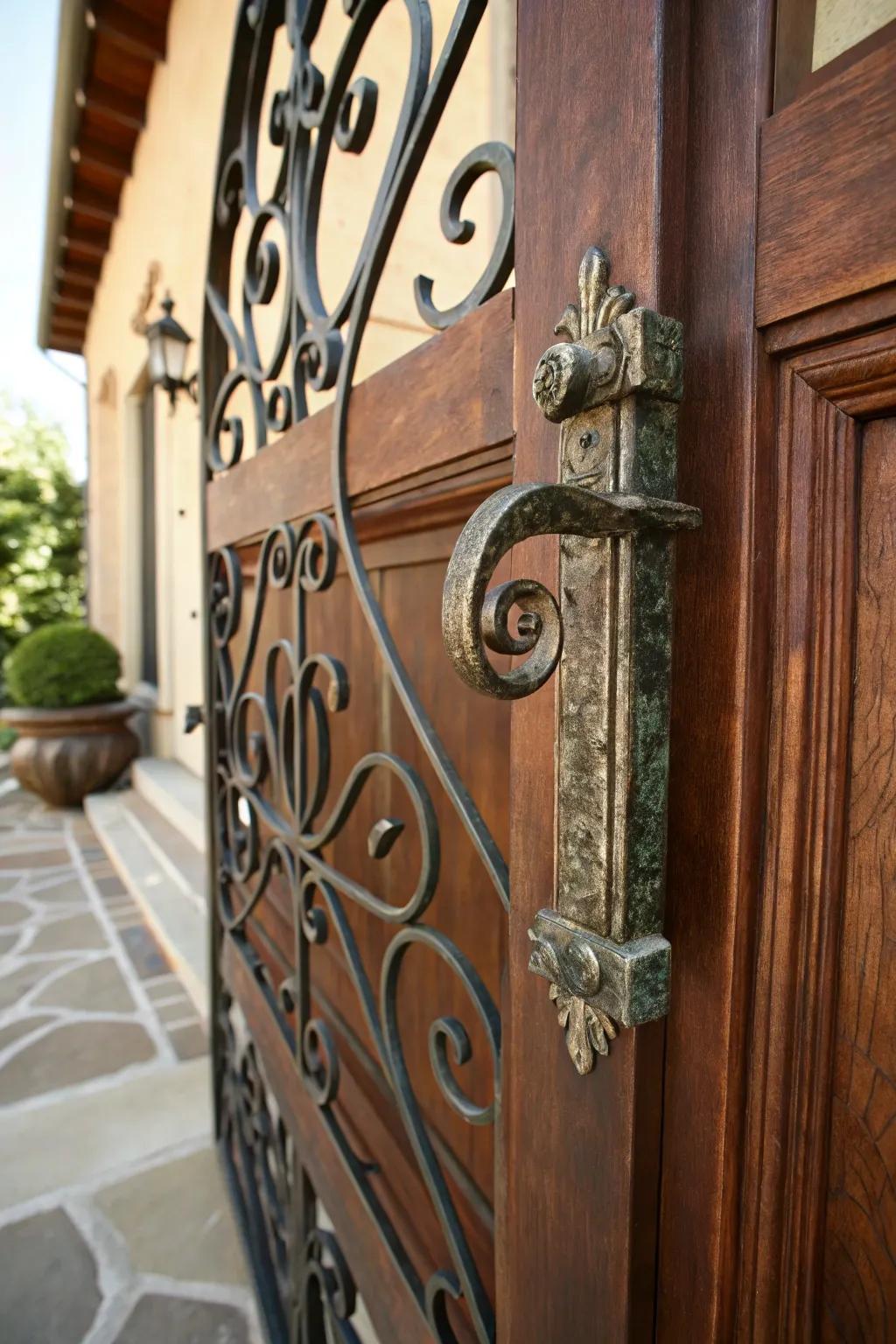 Elevate your outdoor space with a gate latch that marries function and art.