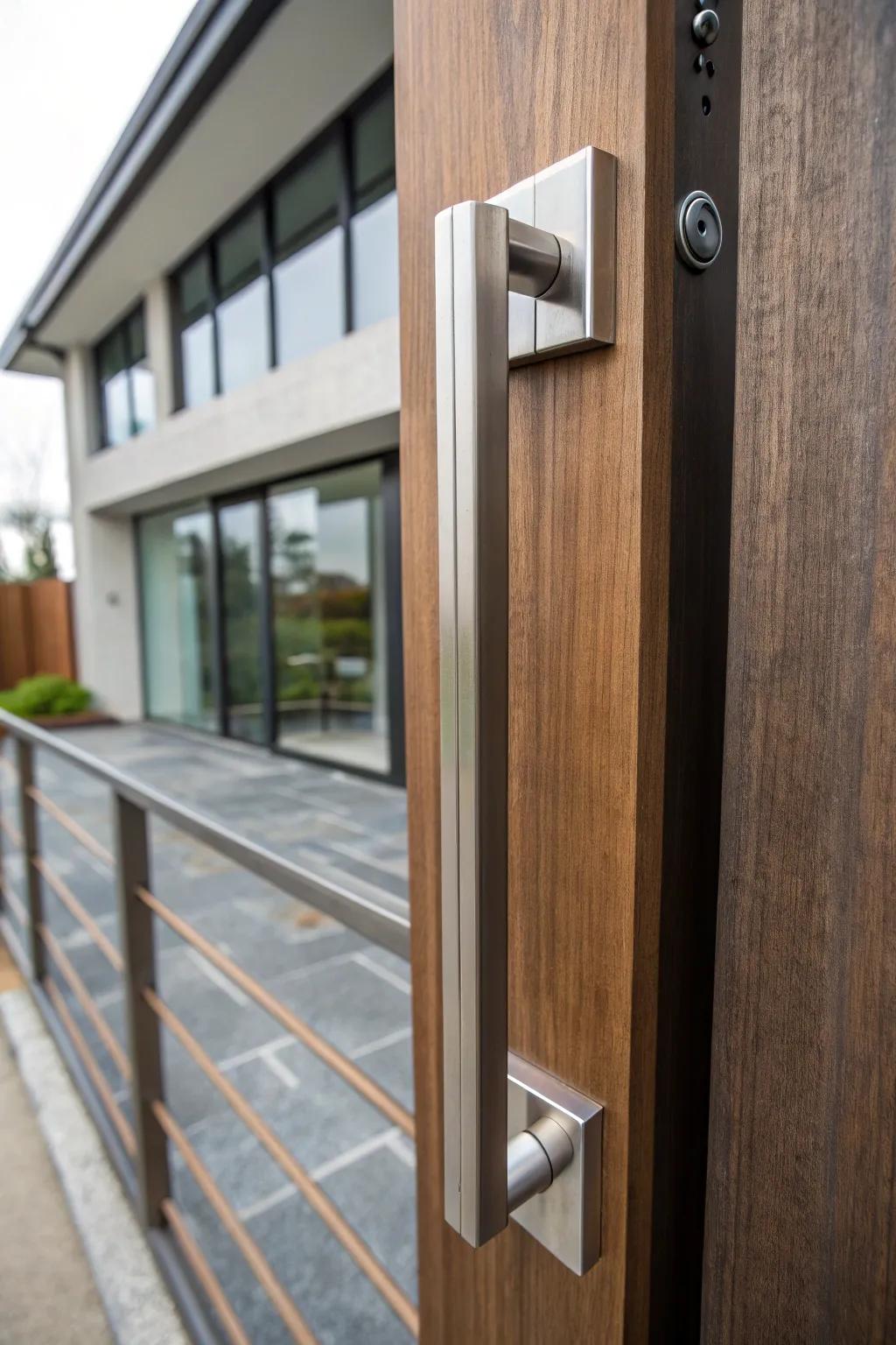 Elevate your entryway with a minimalist latch that blends sophistication with simplicity.