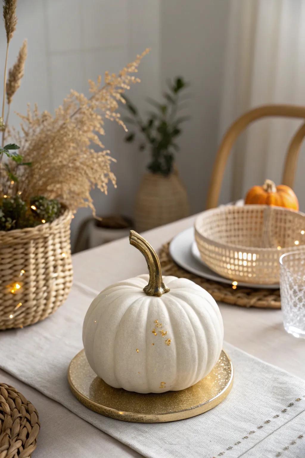 Elevate your autumn decor with a touch of glamour. ✨ #MetallicGlitterStems #MinimalistElegance