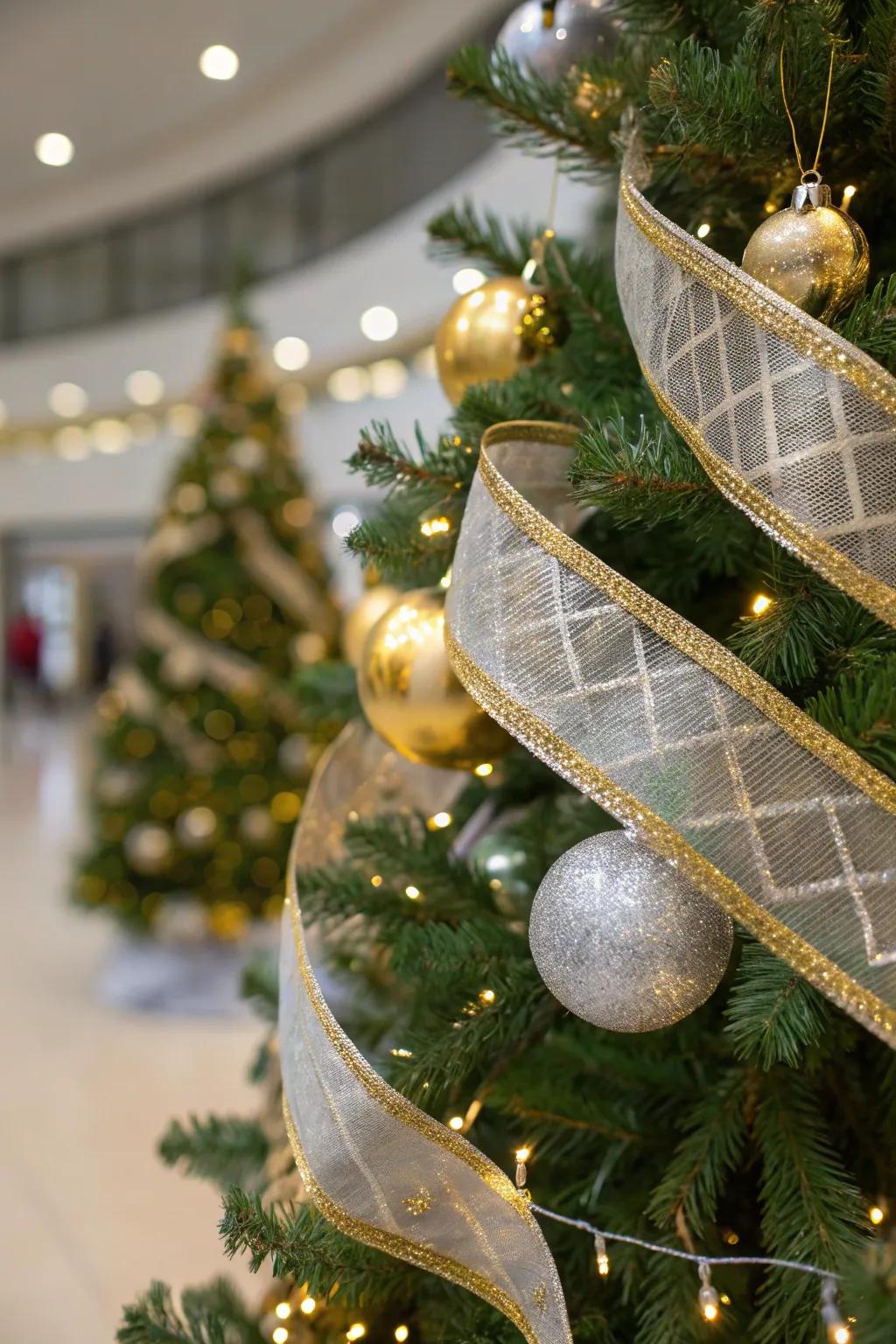 Ribbons add a graceful flow to your tree decor.