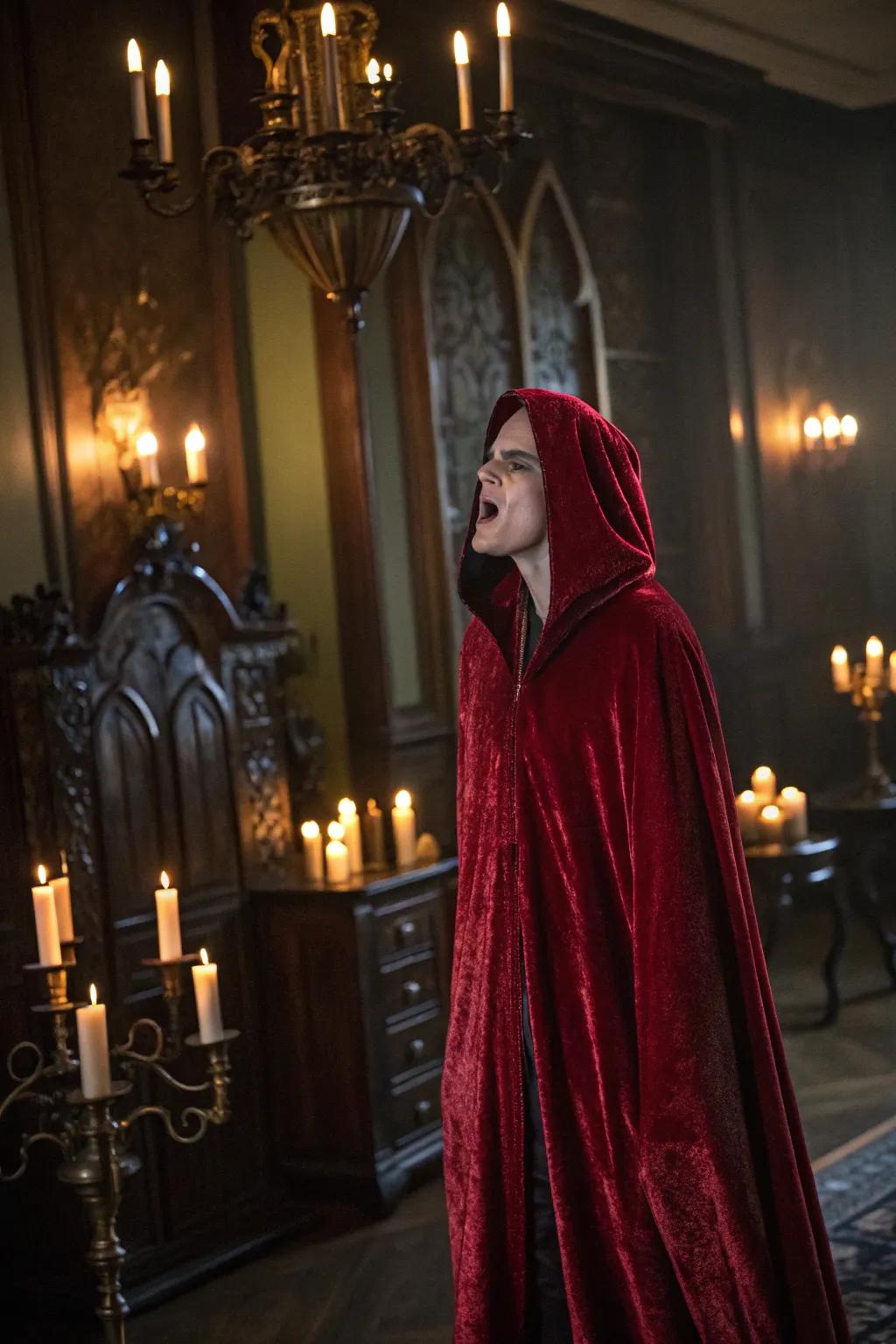 Channel your inner vampire with a gothic robe.