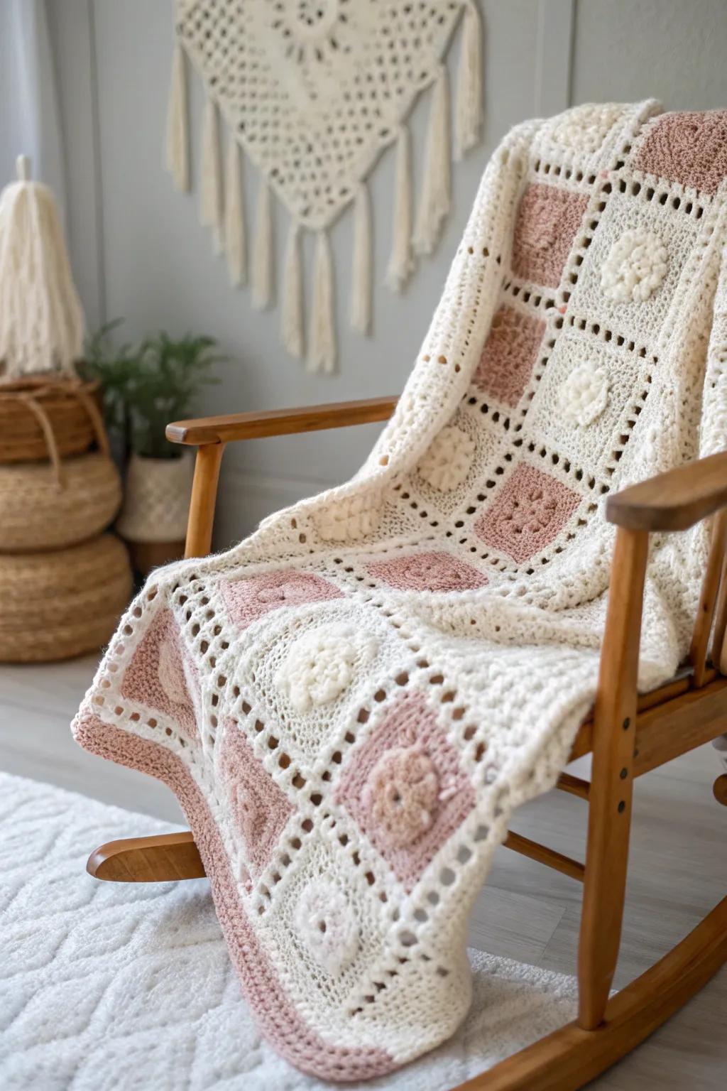 Wrap your little one in love with a handcrafted crochet creation that blends simplicity and artistry.