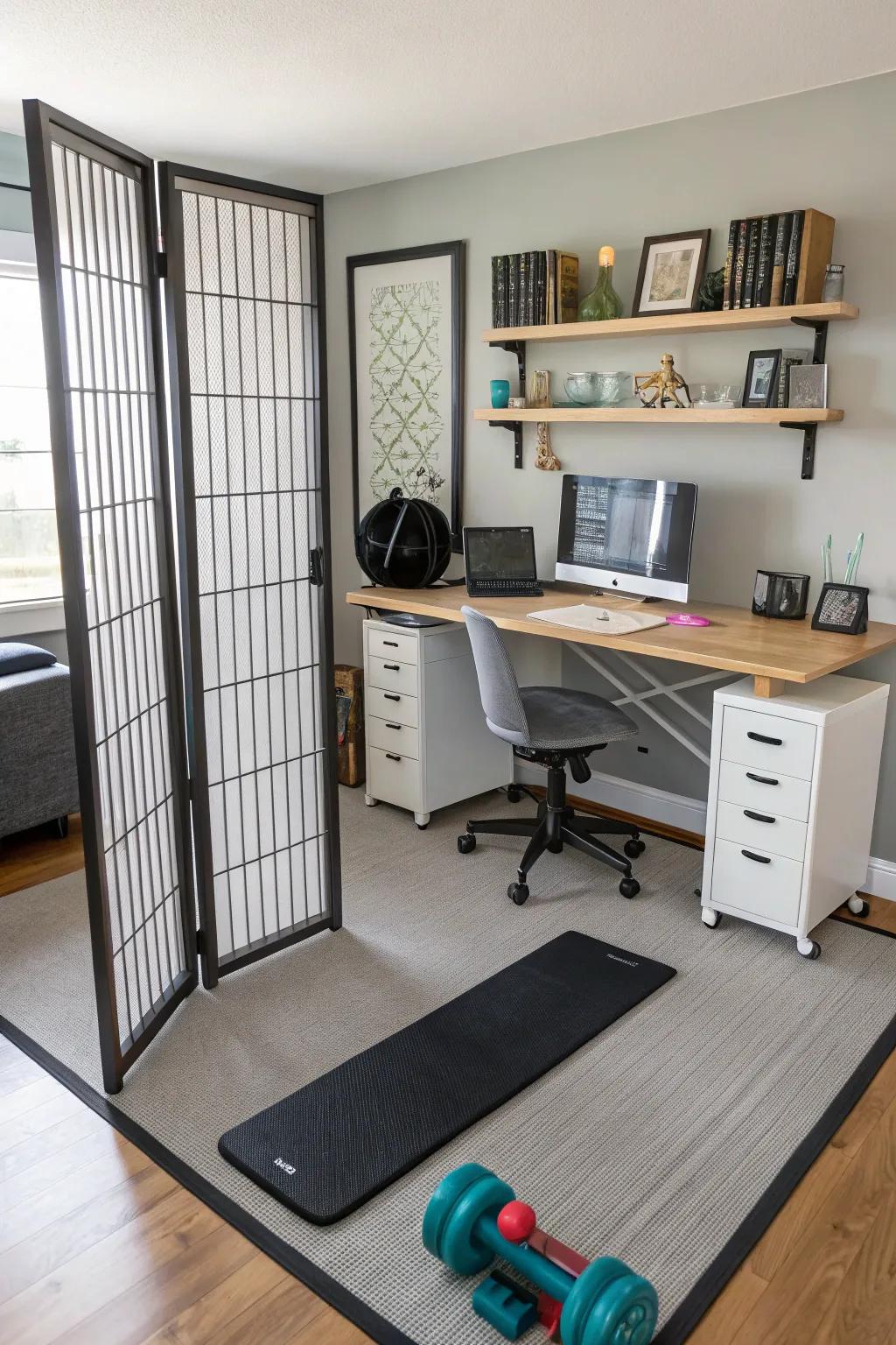 Distinct zones help maintain focus and flow in your multifunctional space.