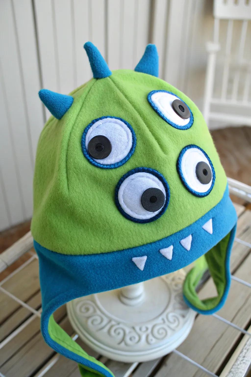 Unleash the fun! Dive into Monster Madness with this playful, vibrant hat design. Perfect for sparking creativity and laughter!