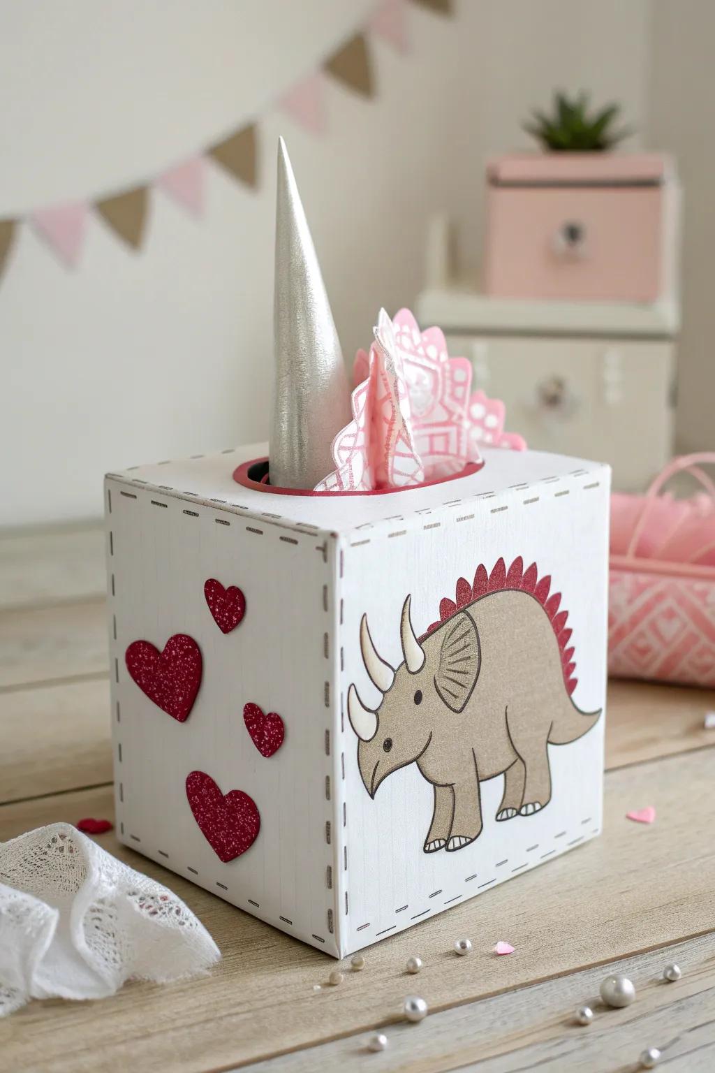 Craft your own Triceratops Treasure: A charming blend of simplicity and sparkle!