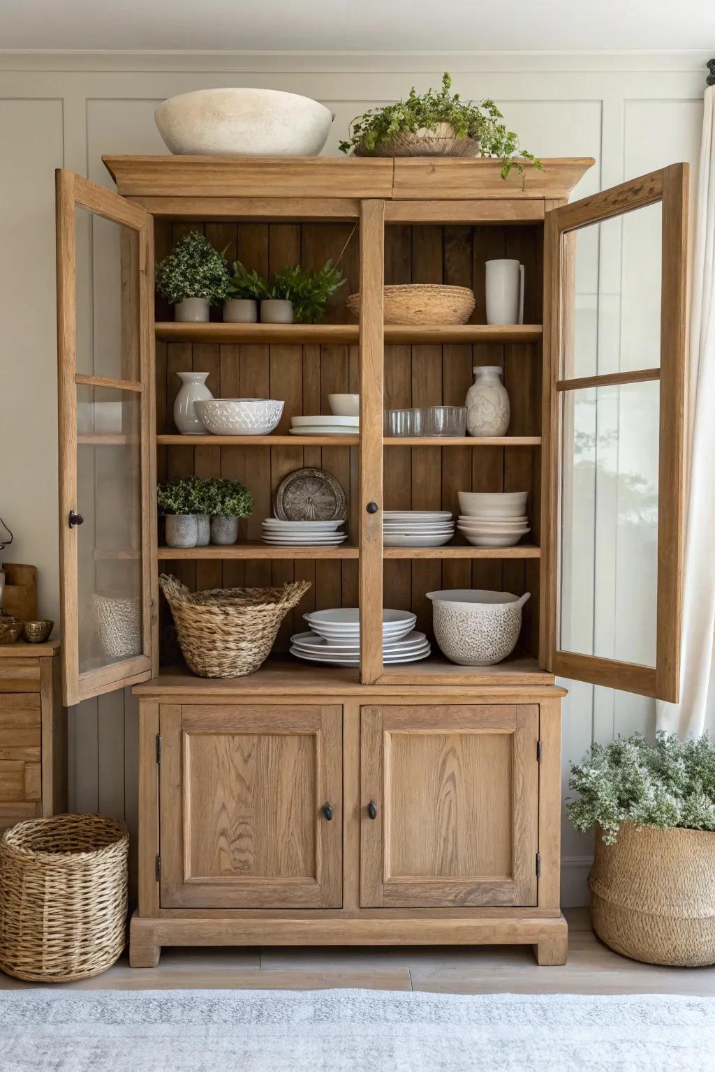 Embrace simplicity with open shelving that breathes life into your space.