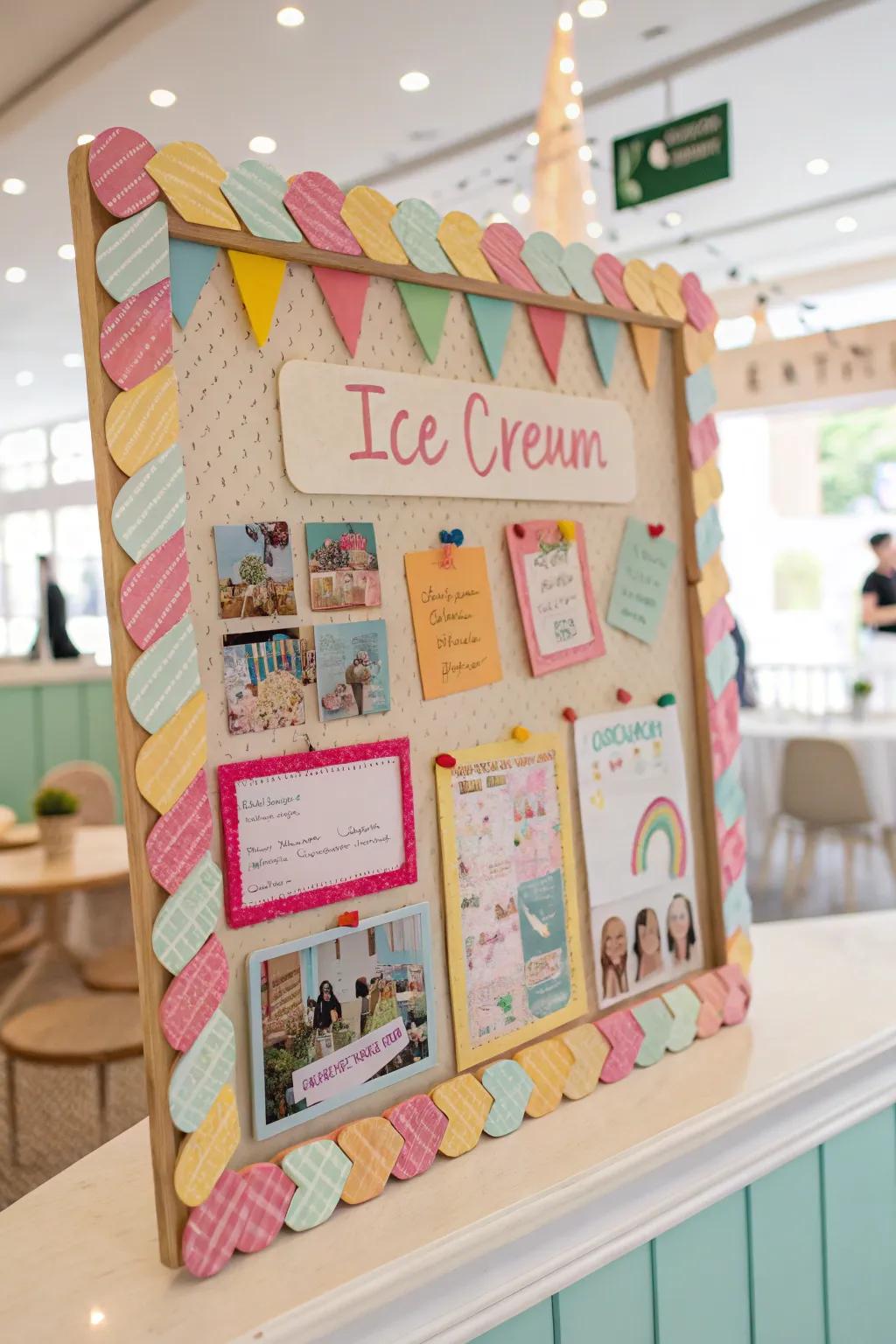 Enhance your board with colorful popsicle stick borders.