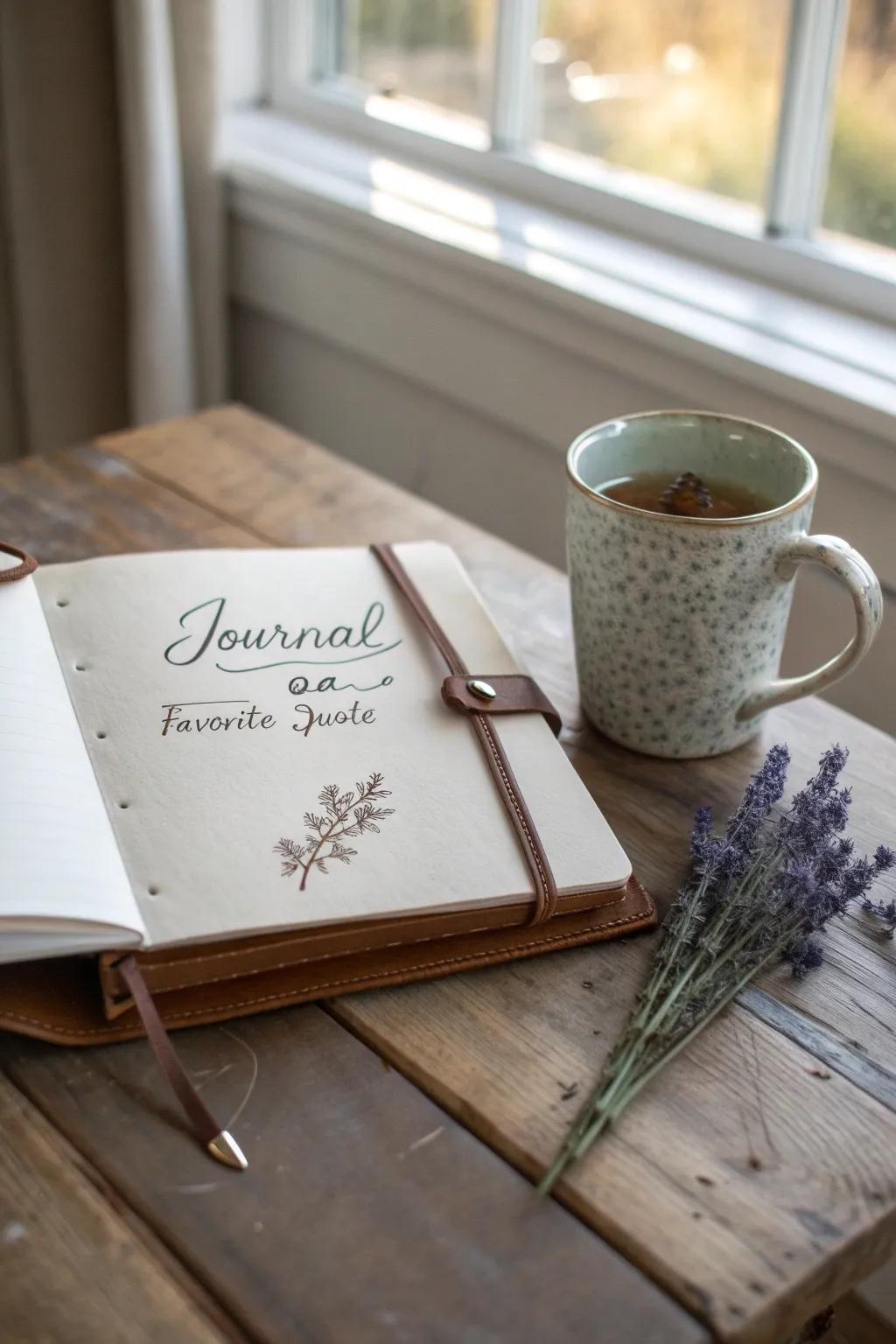 Embrace simplicity and make your journal a canvas of personal expression.