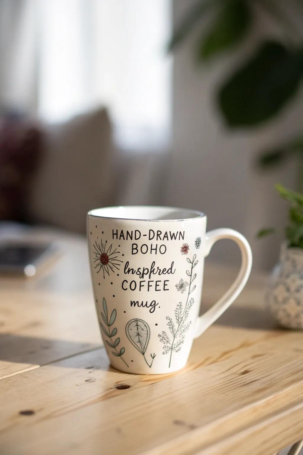 Crafted with love: A DIY coffee mug that turns every sip into a cherished memory. #FathersDayGift #DIY #ScandiBoho