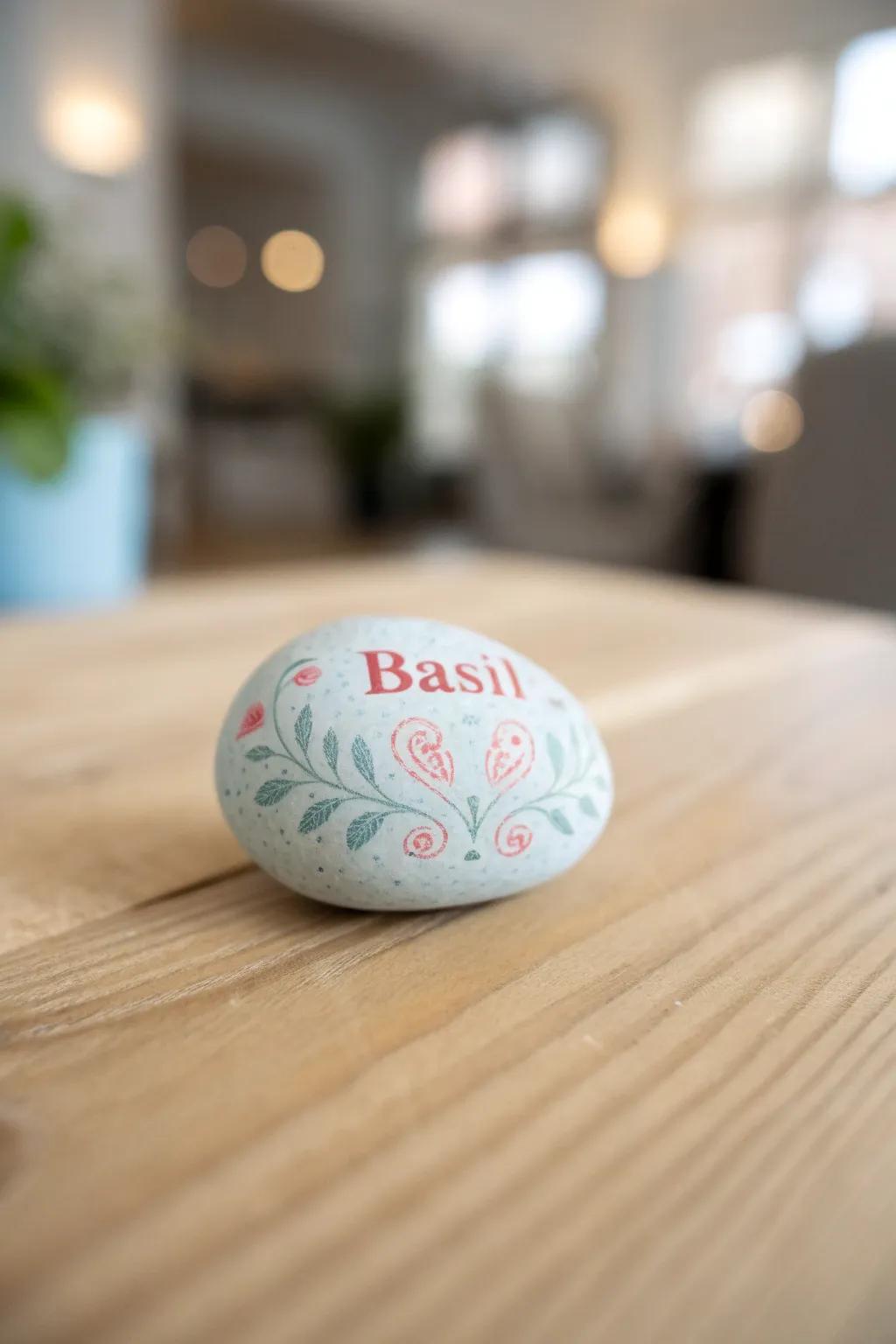 Add a splash of color to your garden with these charming painted rock markers. Perfect for bringing a touch of artistry to your plants!