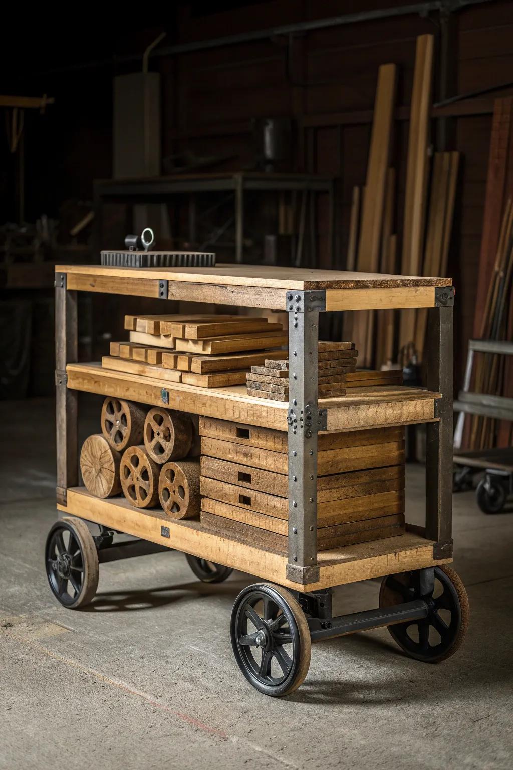 Craft Your Space: A Mobile Lumber Storage Cart for Dynamic Workshops